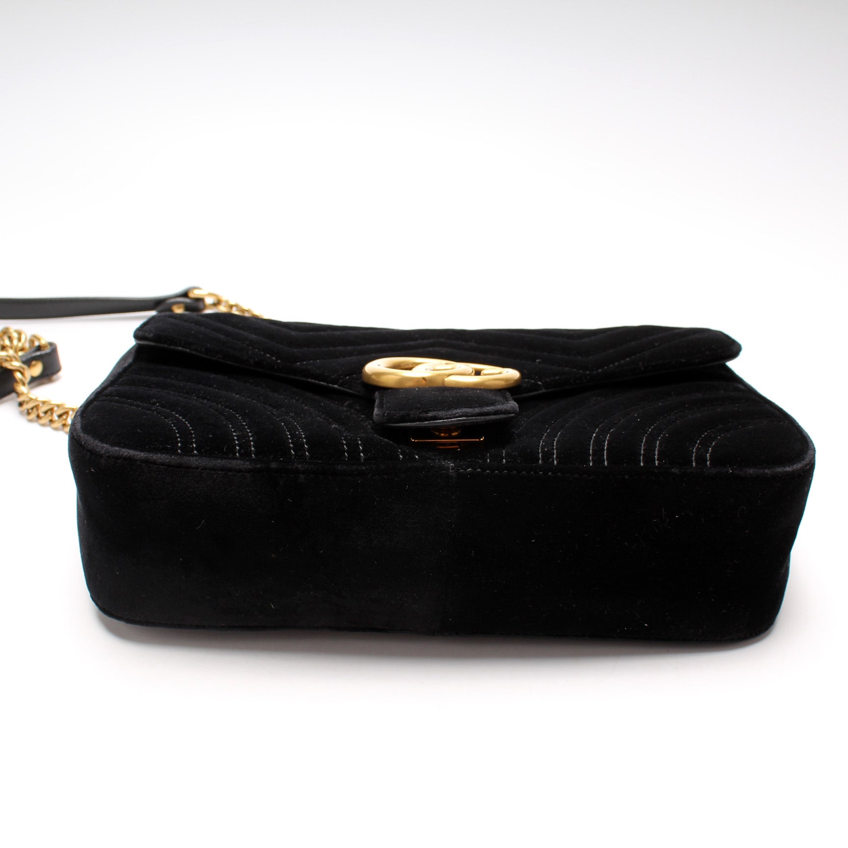 Gucci 443497 Marmont Shoulder Velvet Small Flap Bag