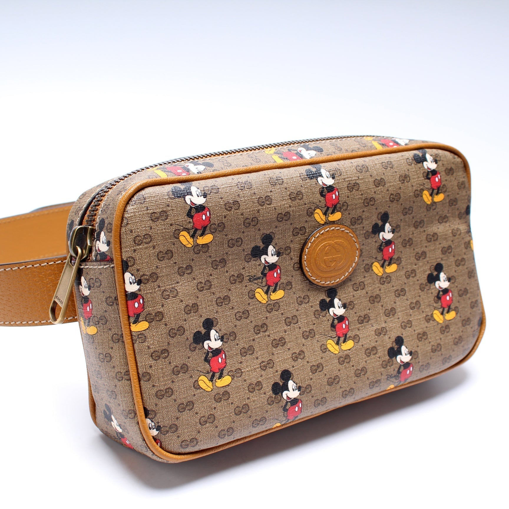 Gucci Leather Canvas Handbag