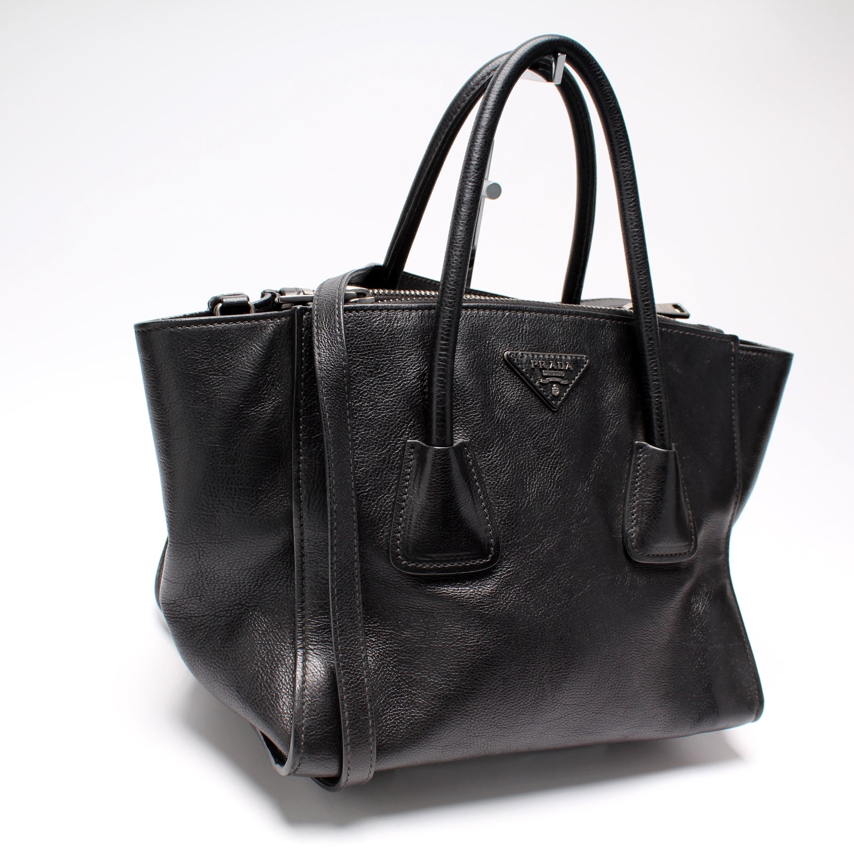 Prada Glace Calfskin Twin Pocket Tote Bag