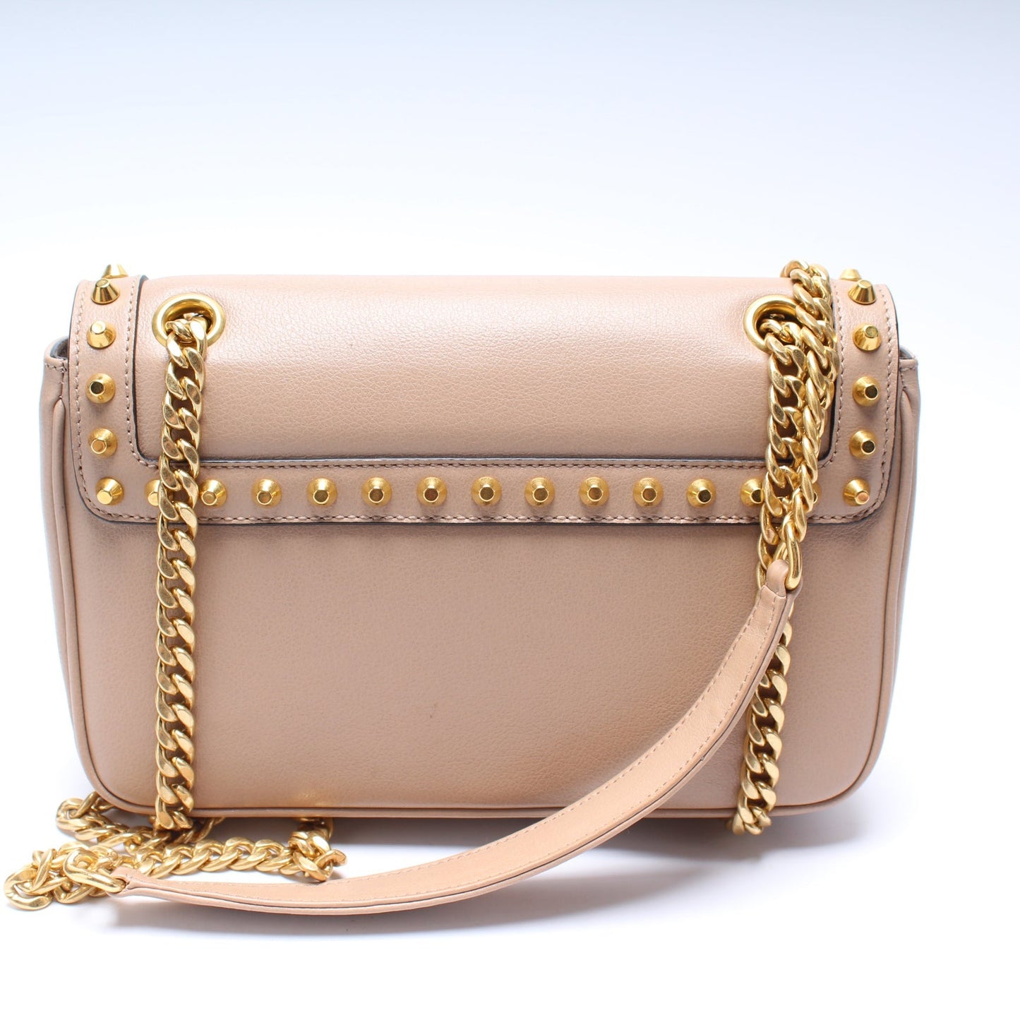 Prada Glace Calfskin Studded Crossbody Bag