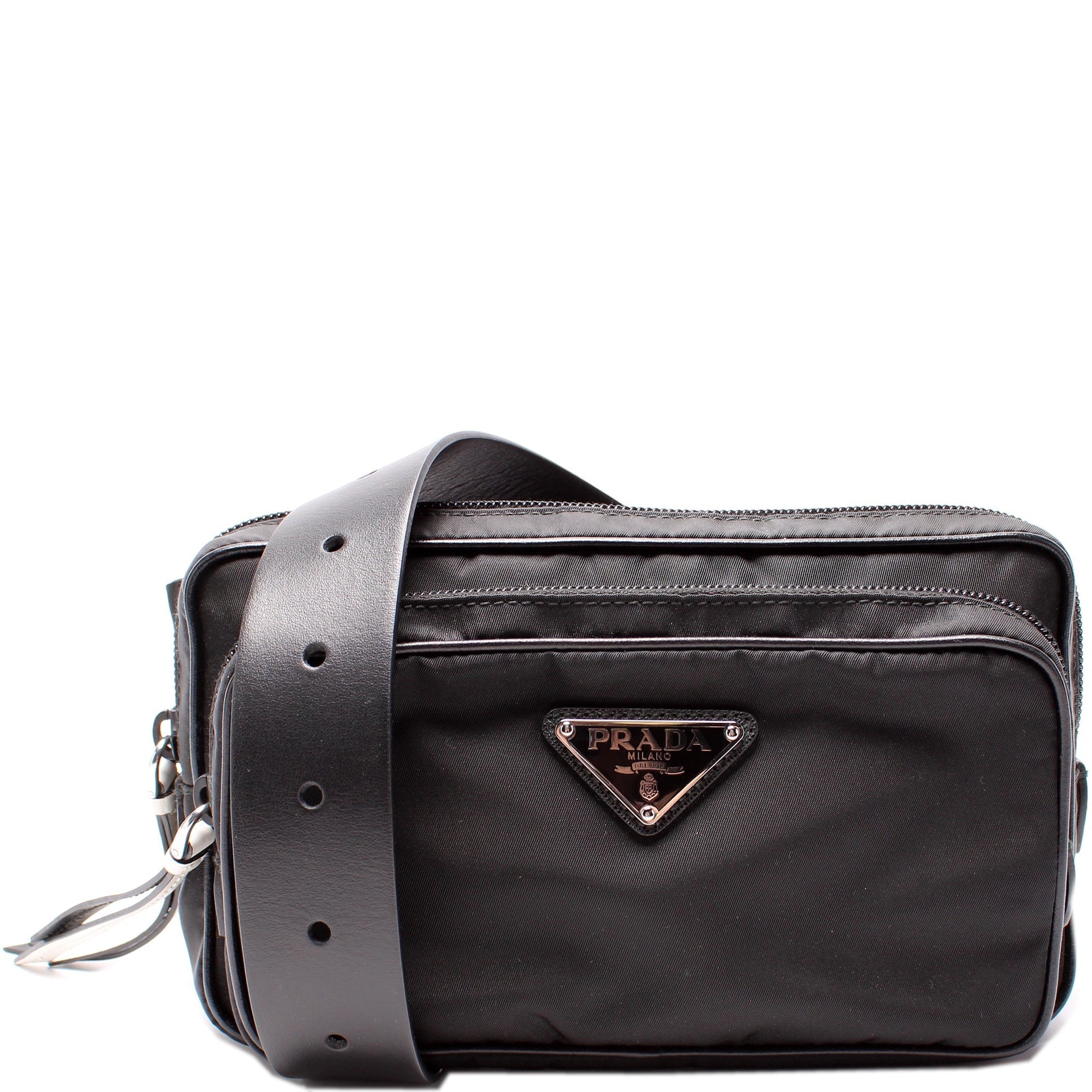 Prada Tessuto Nylon Studded Belt Bag