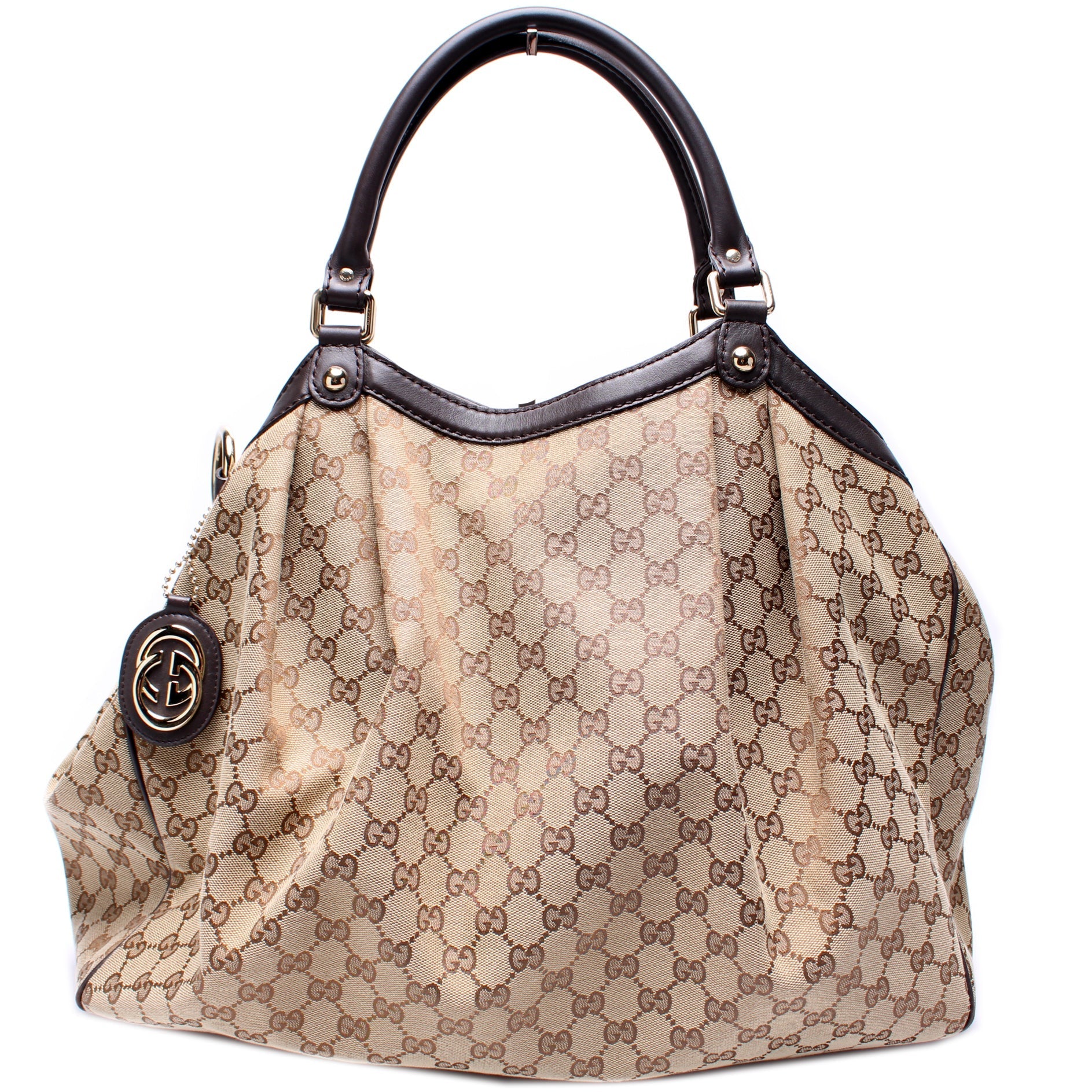 Gucci 211943 Sukey GG Canvas Large Bag