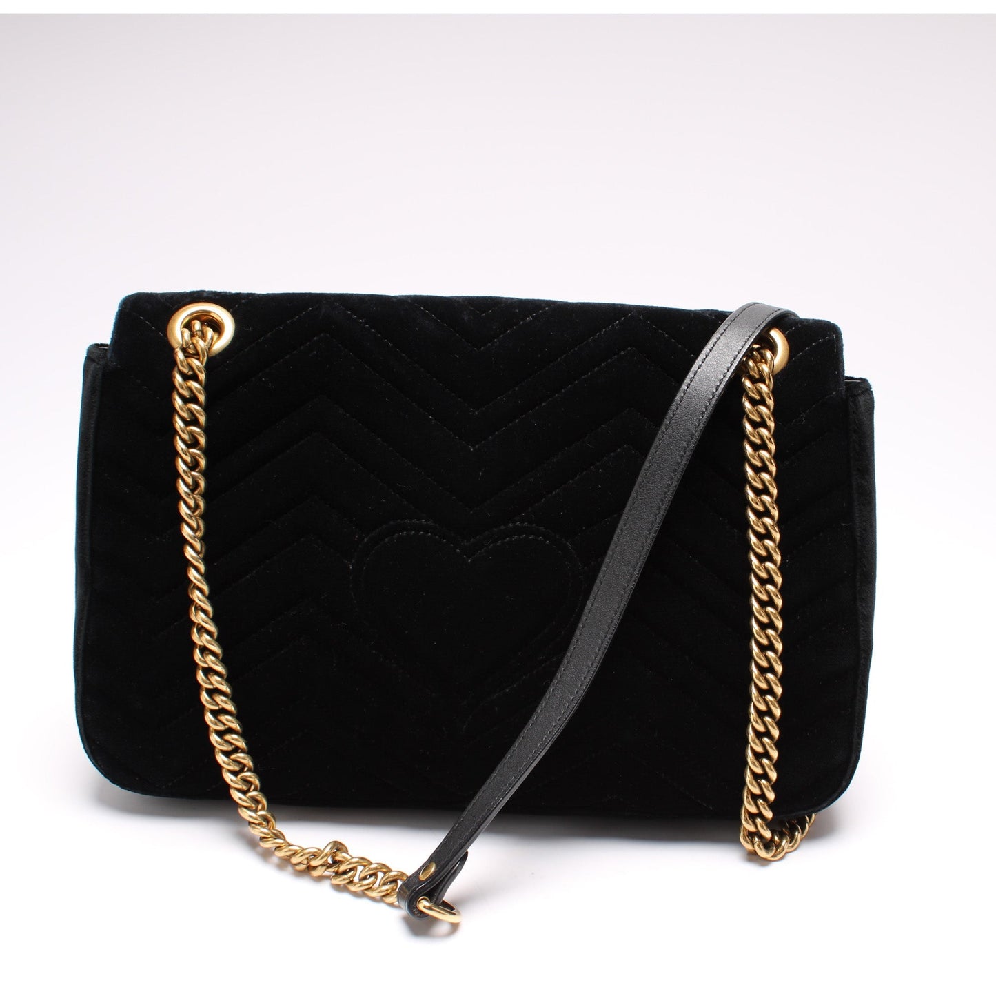 Gucci 443496 Marmont Velvet Loved Shoulder Medium Bag