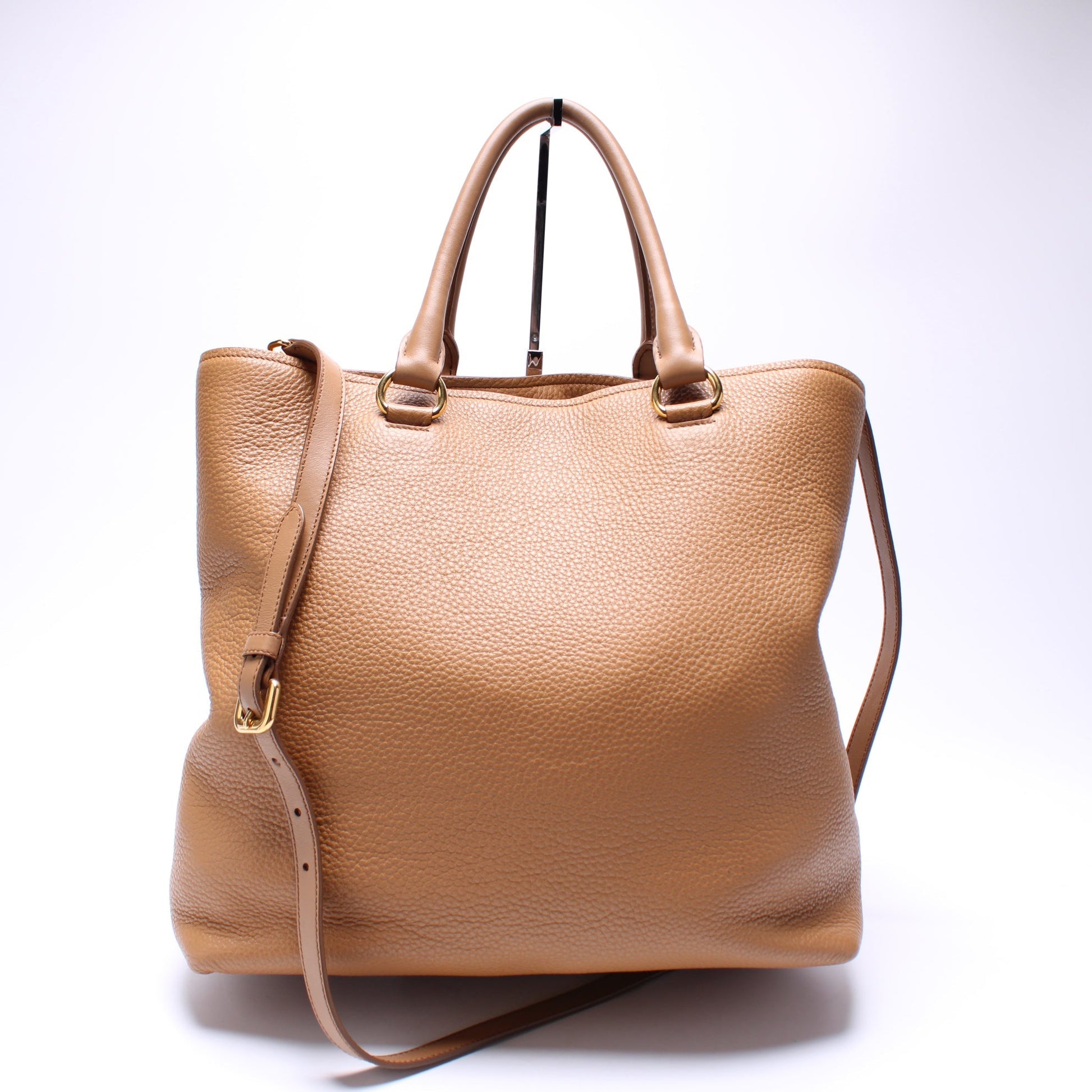 Prada 1BG049 Vitello Daino Pocket Tote Bag