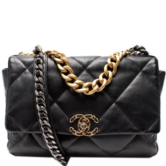 Chanel Quilted Goatskin 19 Large Flap 32+M Bag