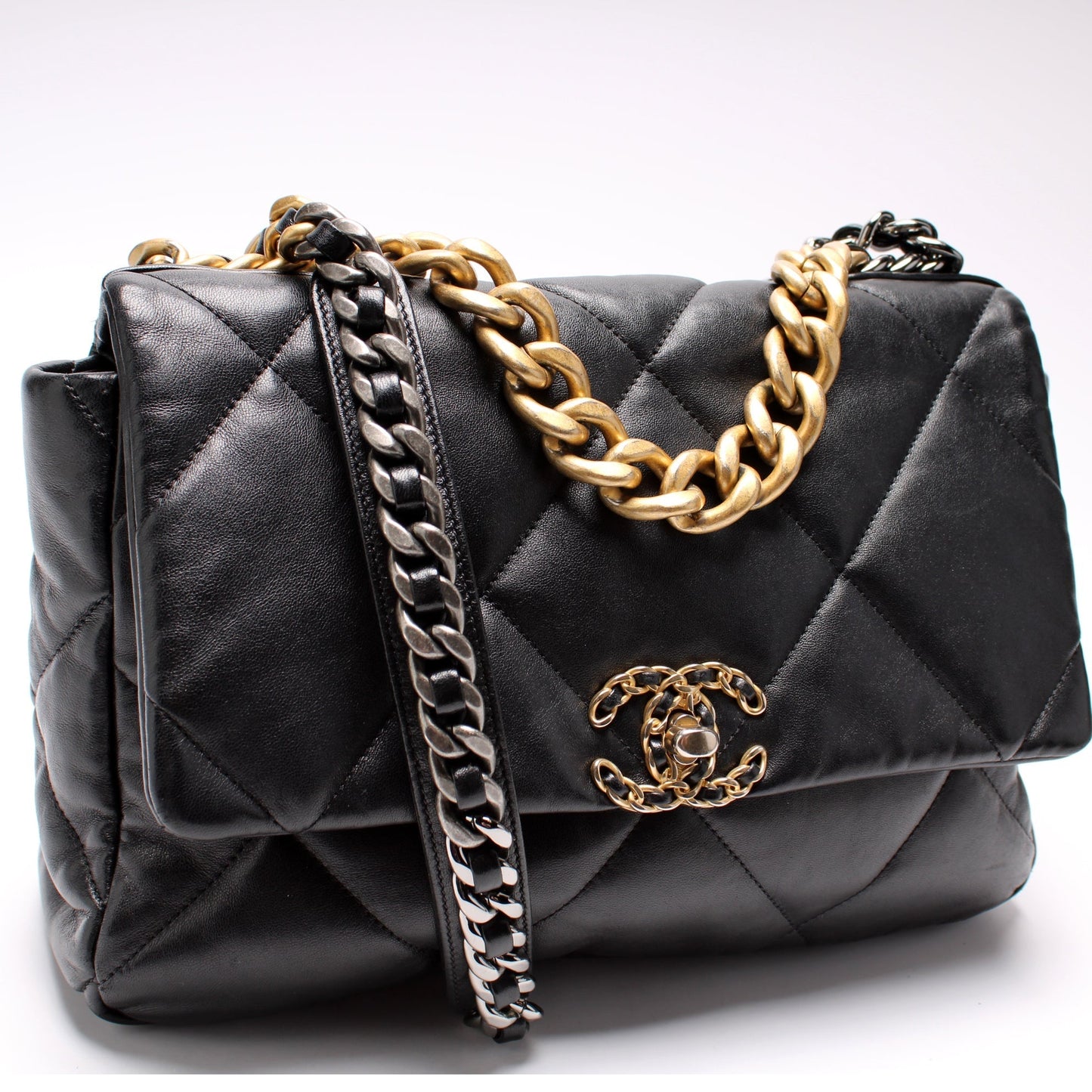 Chanel Quilted Goatskin 19 Large Flap 32+M Bag
