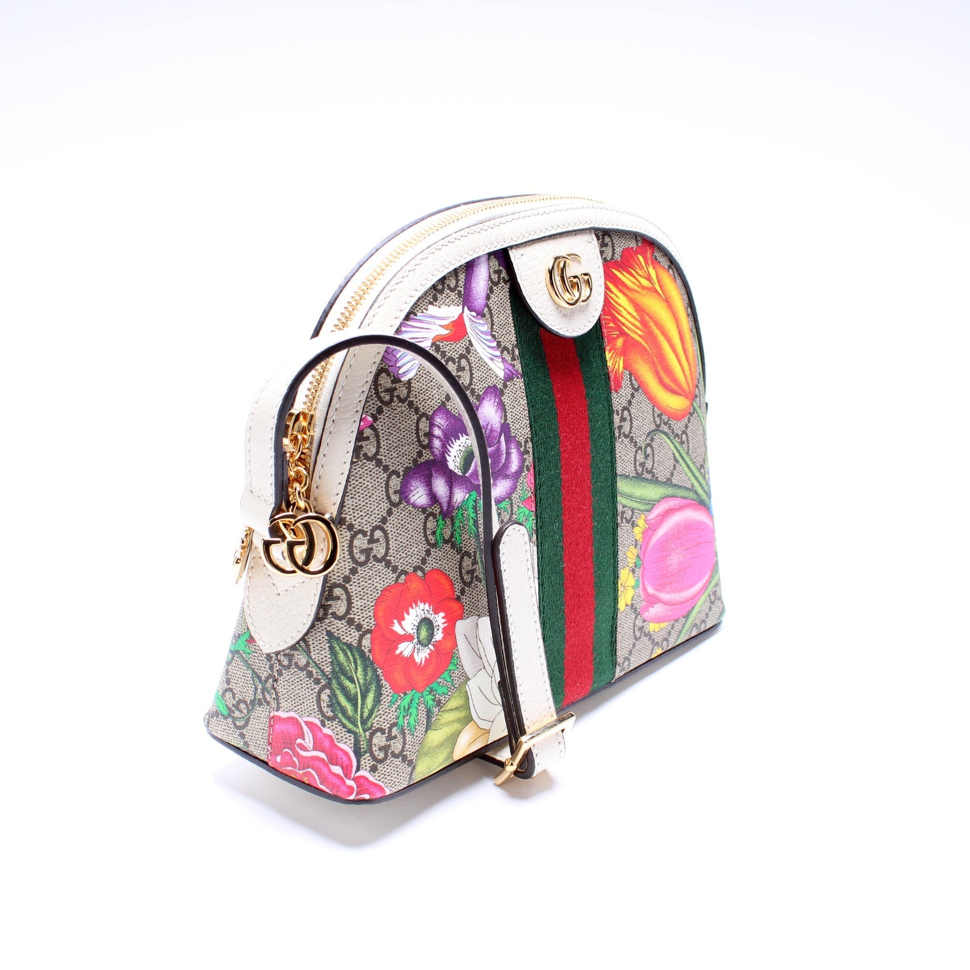 Gucci 499621 Ophidia GG Flora Small Crossbody Bag
