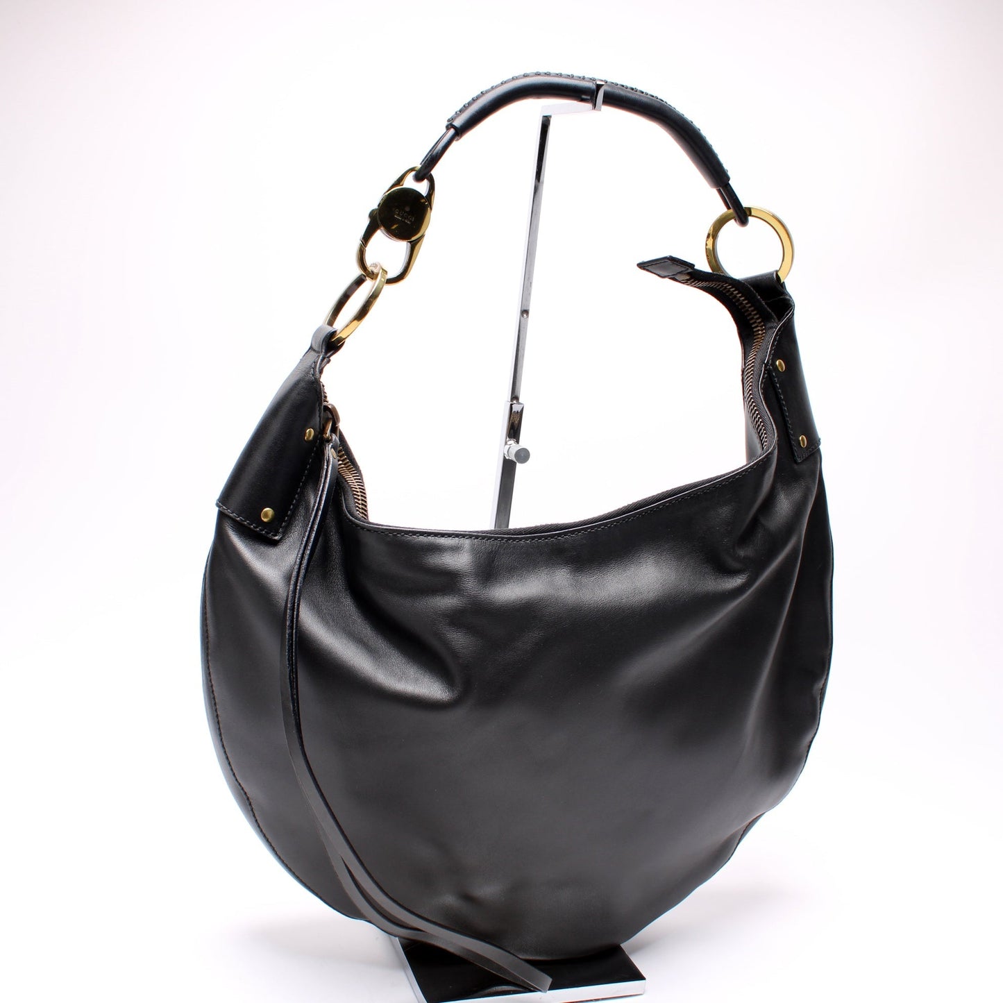 Gucci 95726 Lambskin Leather Moon Hobo Bag