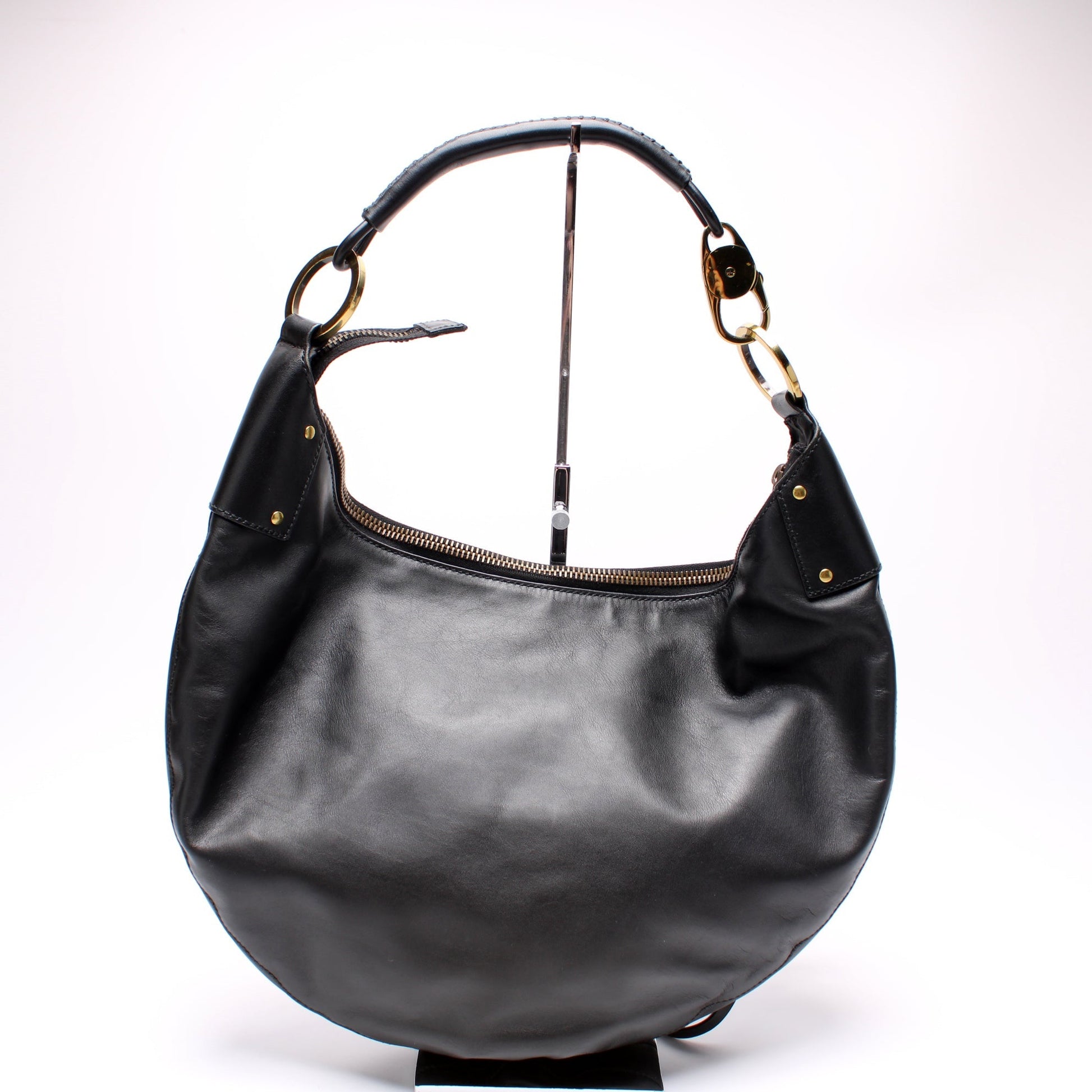 Gucci 95726 Lambskin Leather Moon Hobo Bag