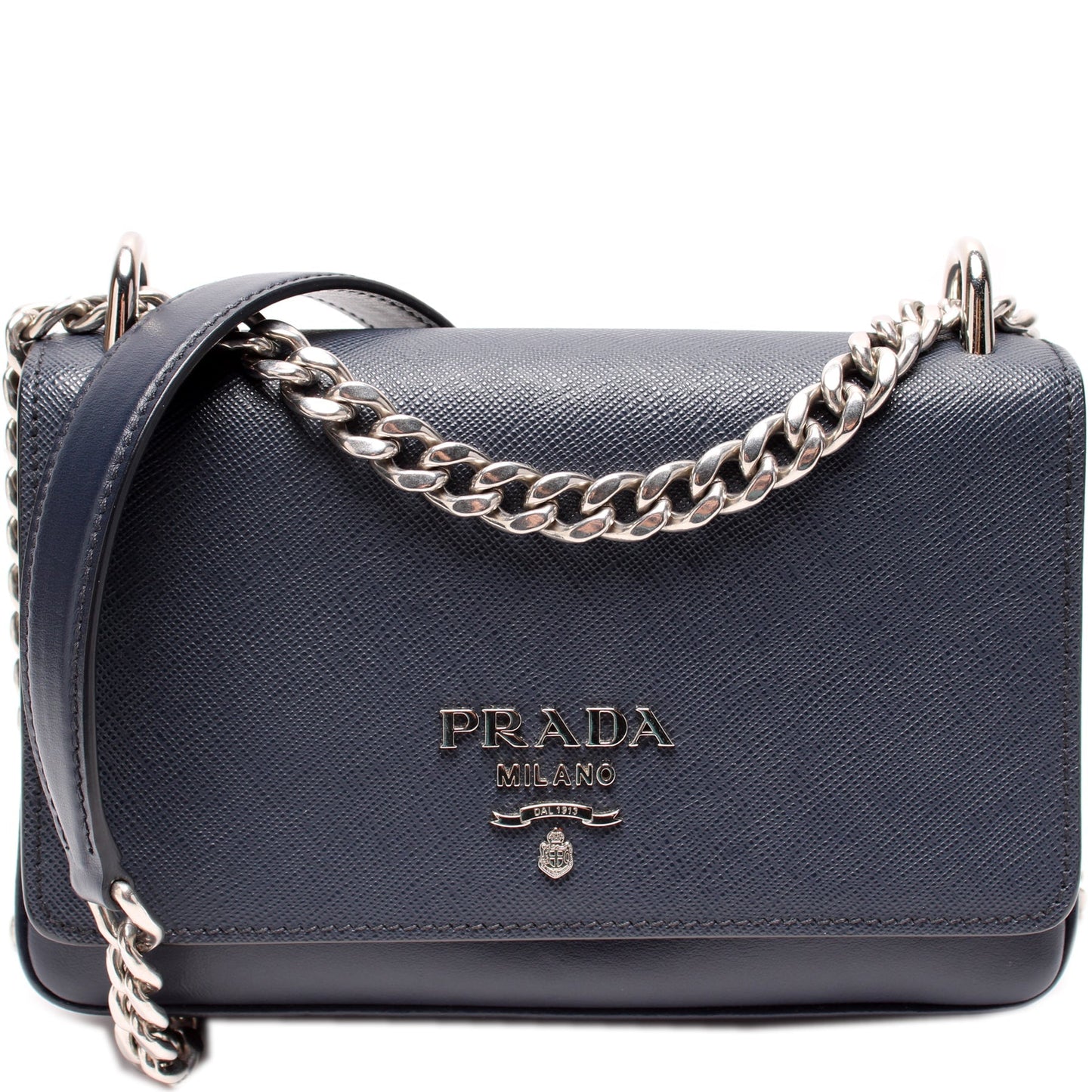 Prada Pattina Soft Calfskin And Saffiano Bag