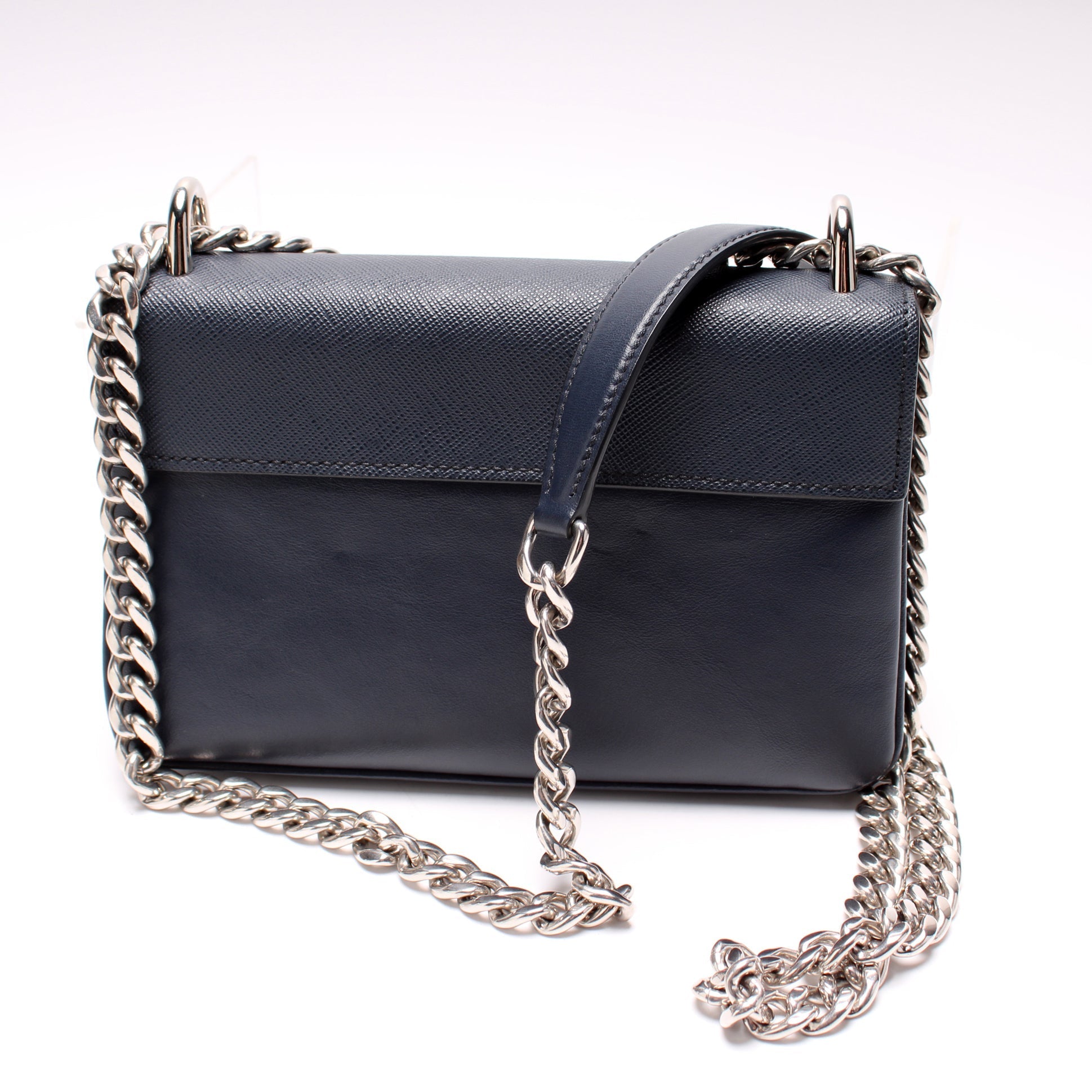 Prada Pattina Soft Calfskin And Saffiano Bag
