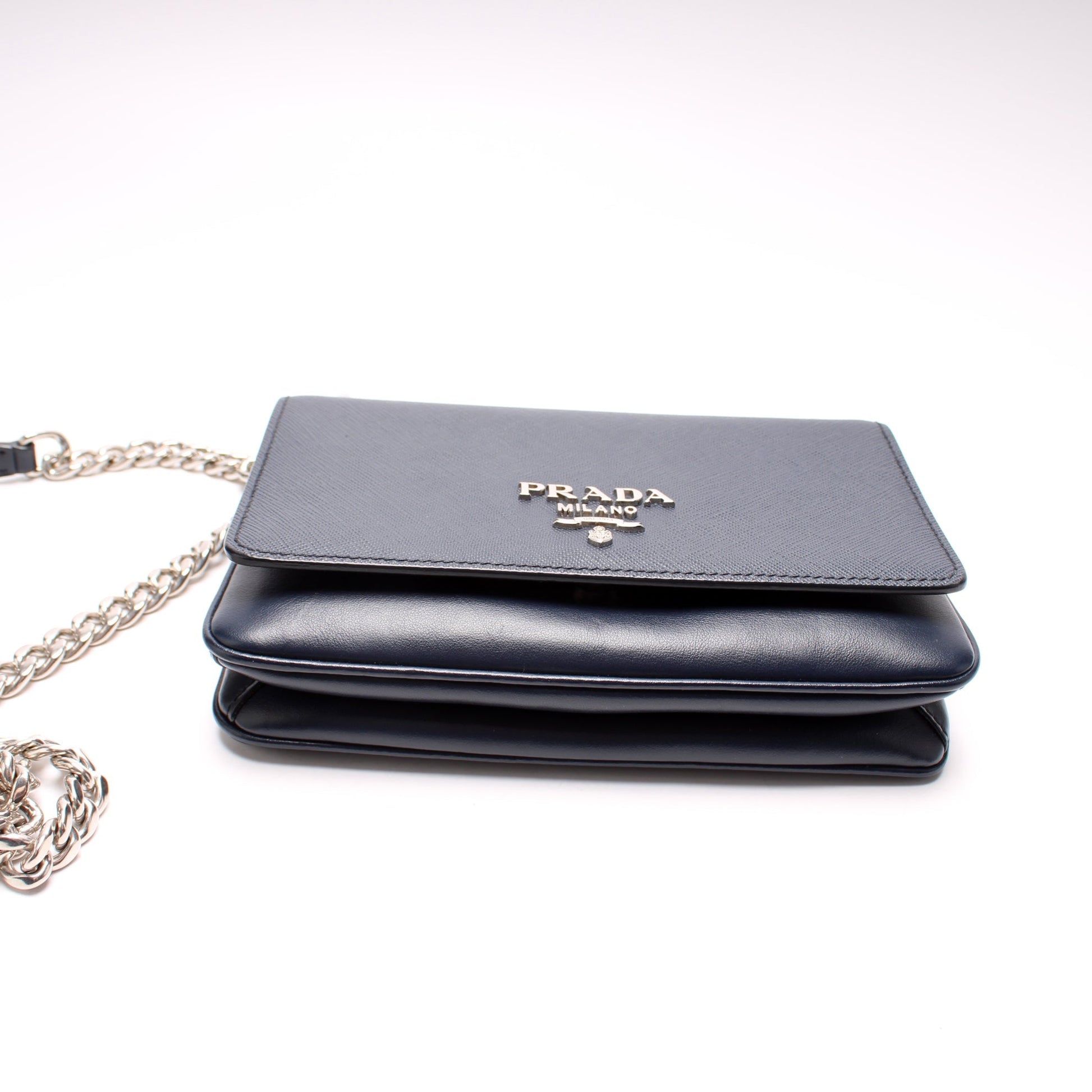 Prada Pattina Soft Calfskin And Saffiano Bag