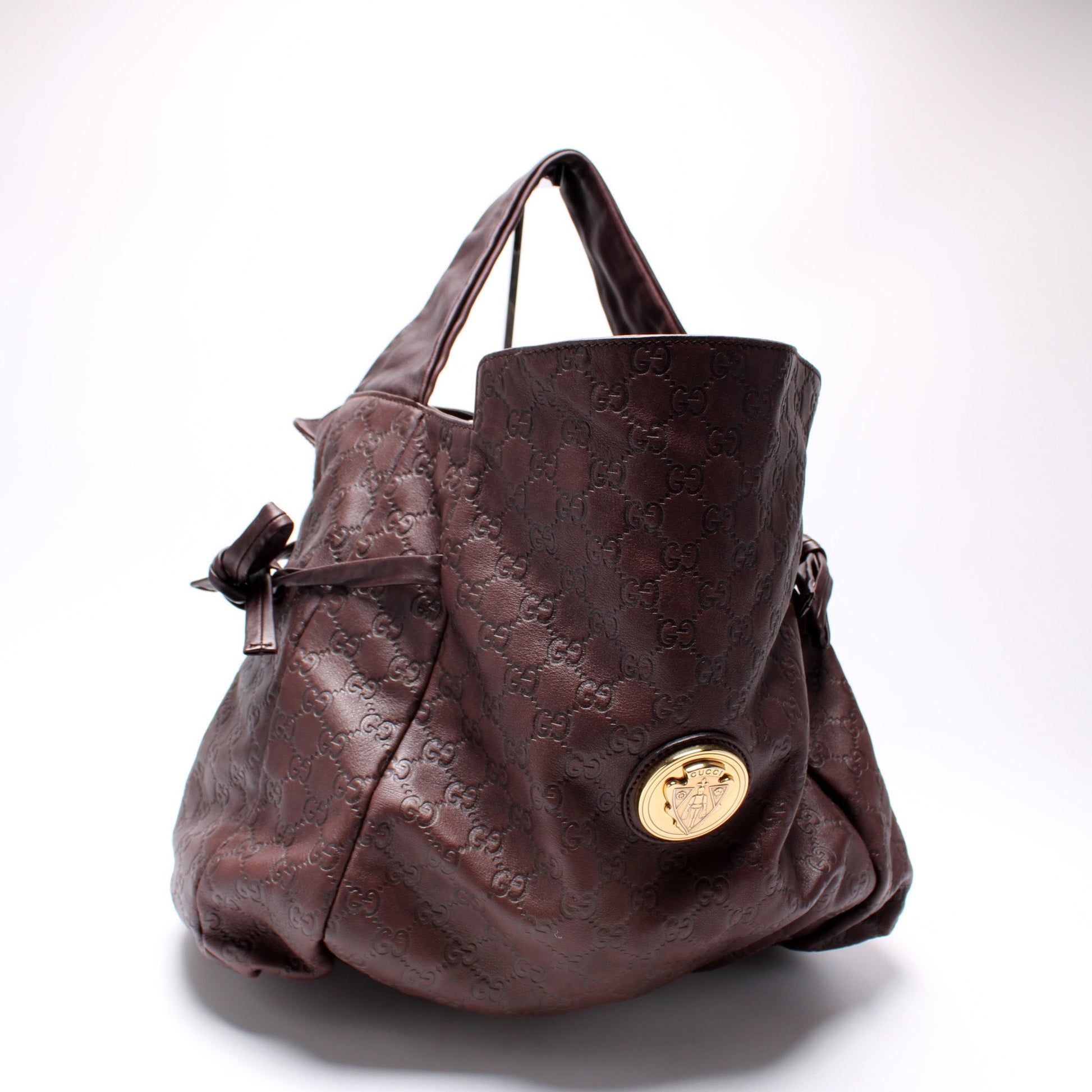 Gucci 197061 GG Leather Hysterior Medium Shoulder Bag