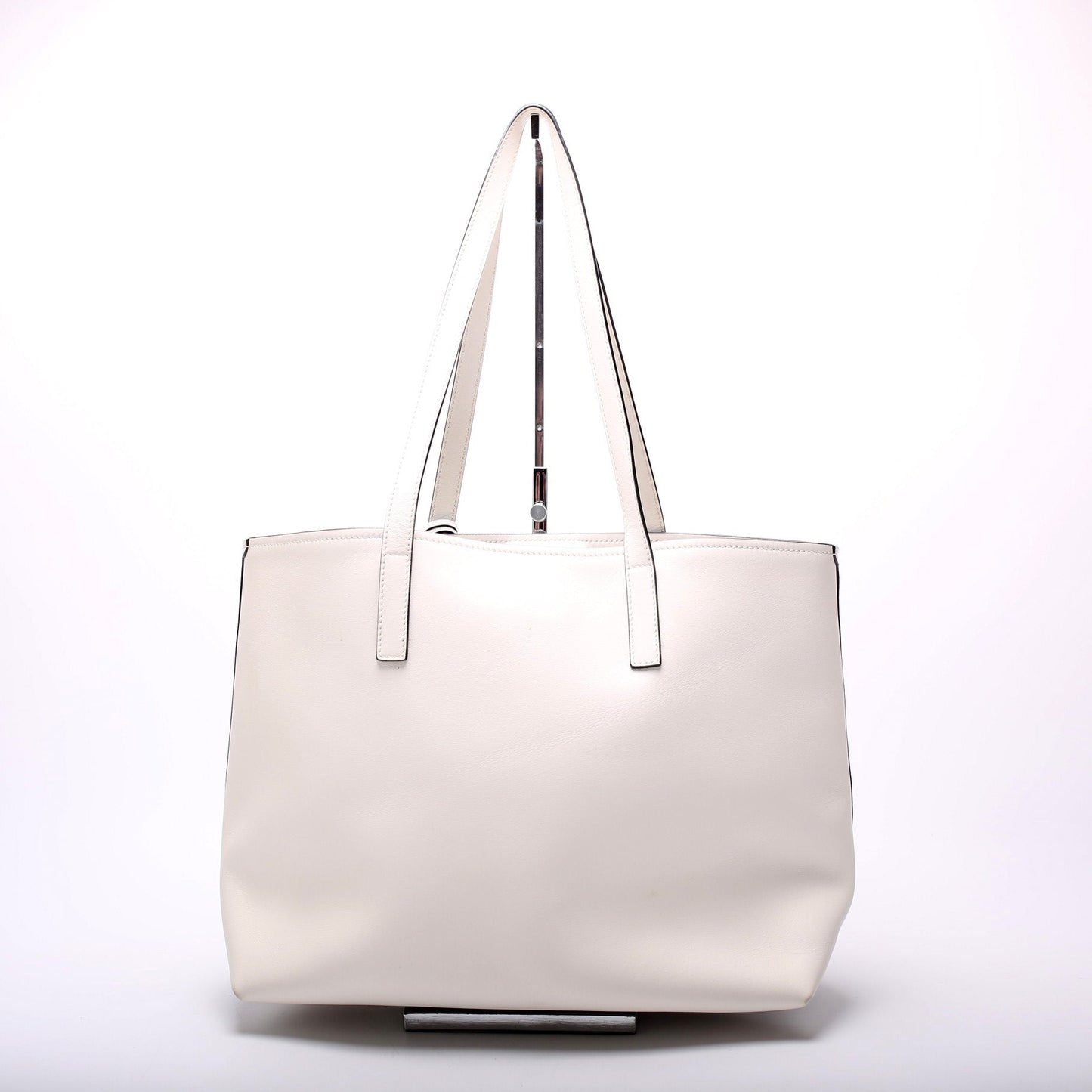 Prada Calfskin Bow Front Pocket Tote Bag