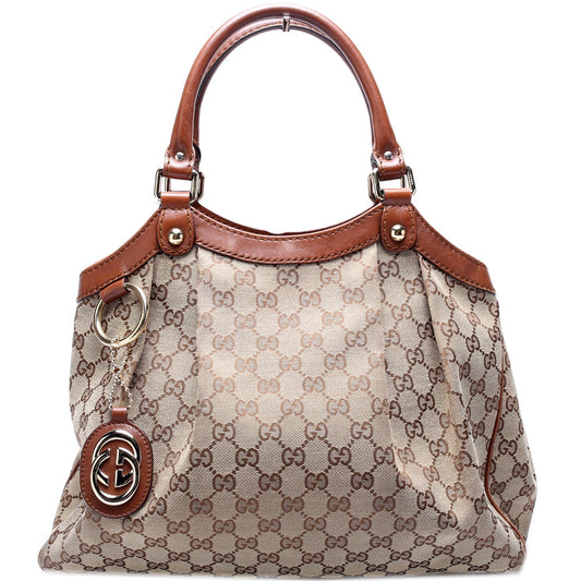 Gucci 211944 Sukey GG Canvas Medium Bag