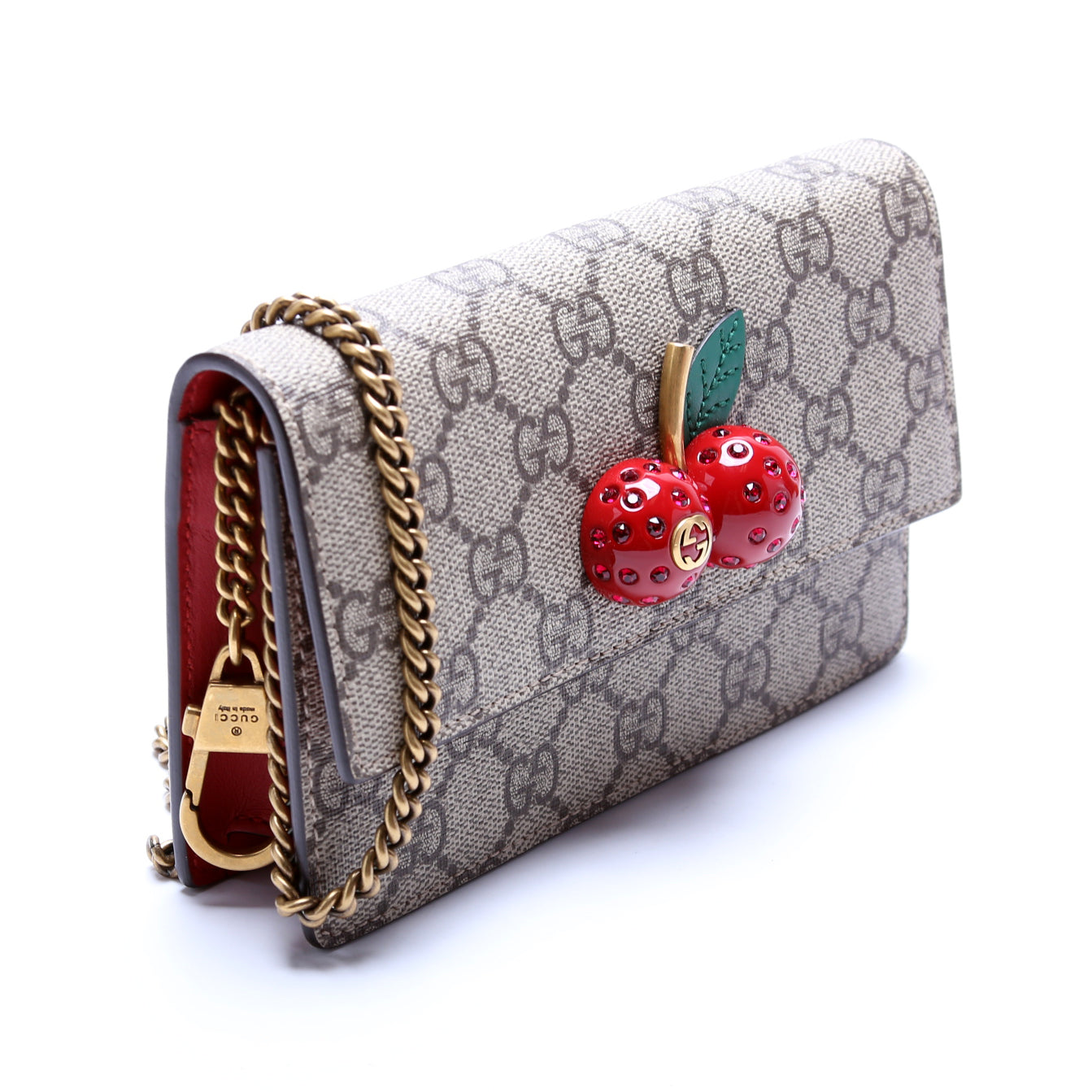 Gucci 481291 GG Supreme Cherries Mini Bag
