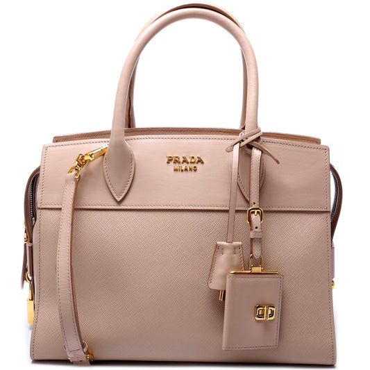 Prada Saffiano City Calfskin Esplanade Medium Bag