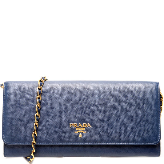 Prada Saffiano Oro WOC Bag