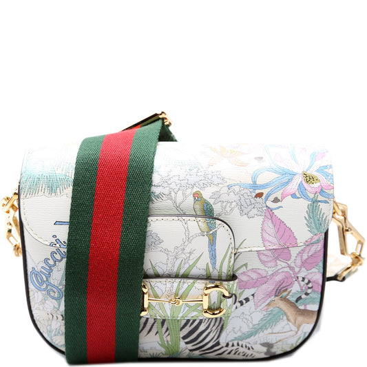 Gucci White Tiger 1955 Horsebit Mini Bag