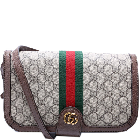Gucci 548304 GG Supreme Ophidia Flap Bag