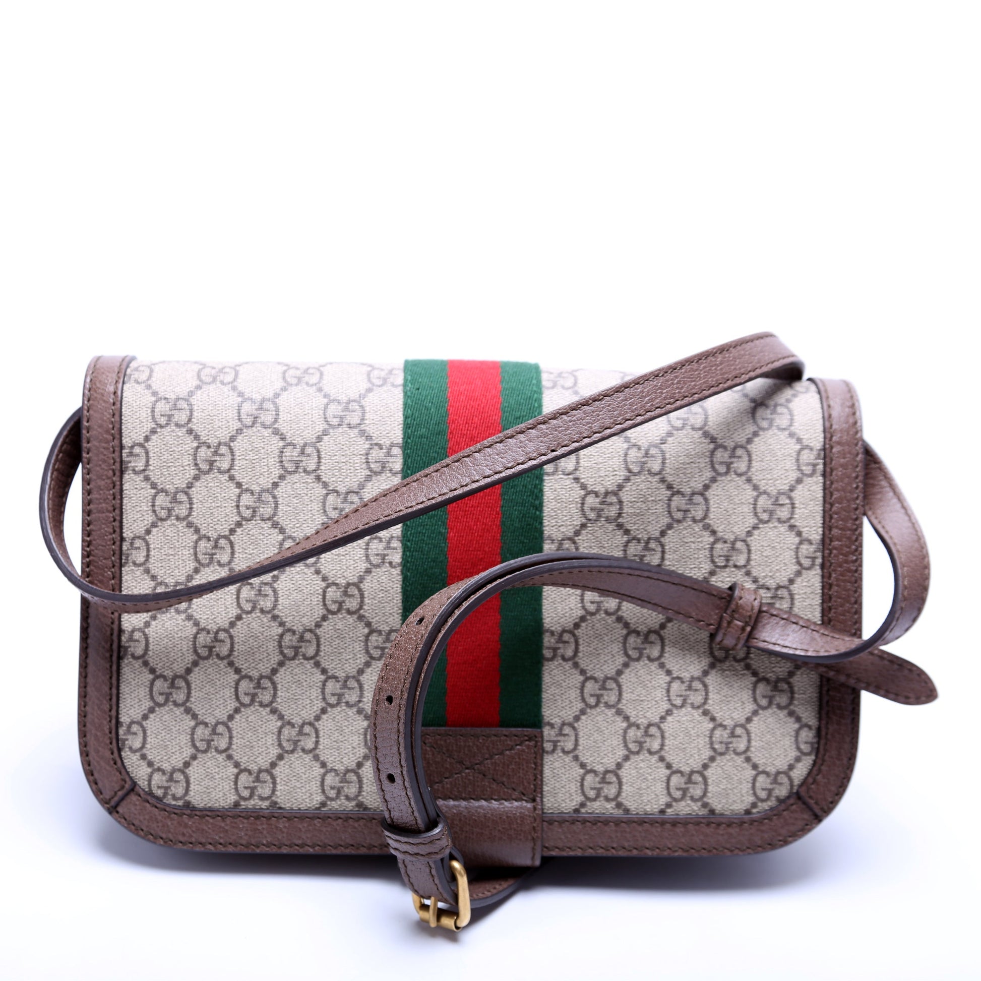 Gucci 548304 GG Supreme Ophidia Flap Bag