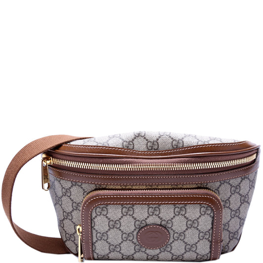 Gucci Leather Canvas Shoulder Bag
