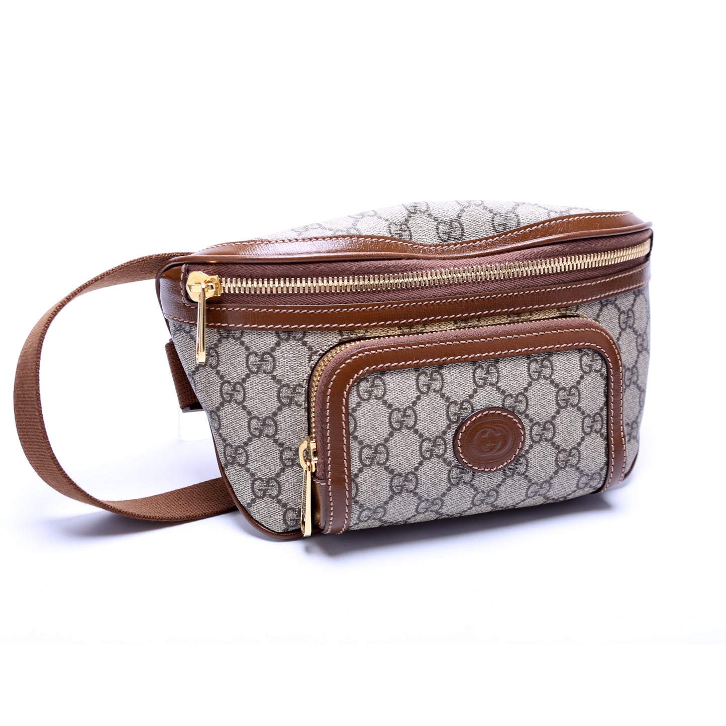 Gucci Leather Canvas Shoulder Bag