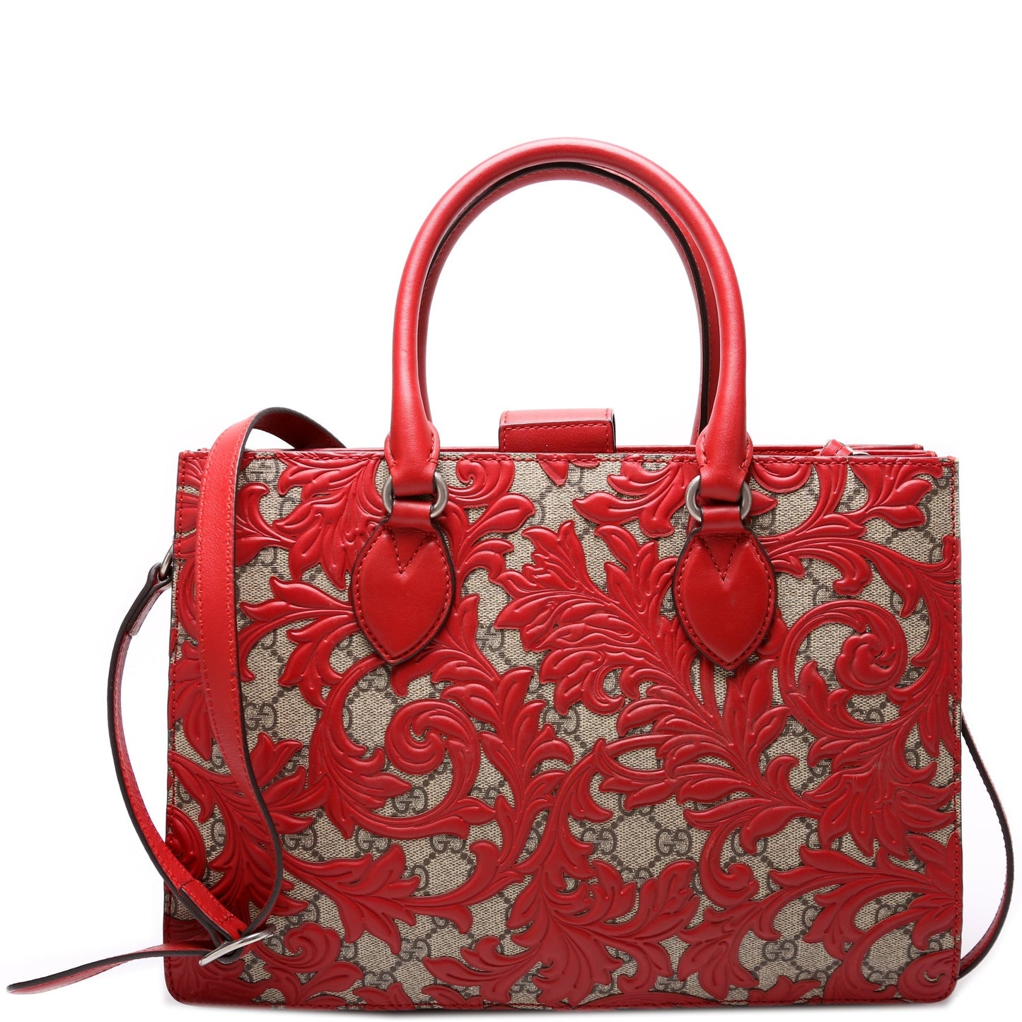 Gucci 409531 GG Supreme Arabesque Top Handle Tote Bag