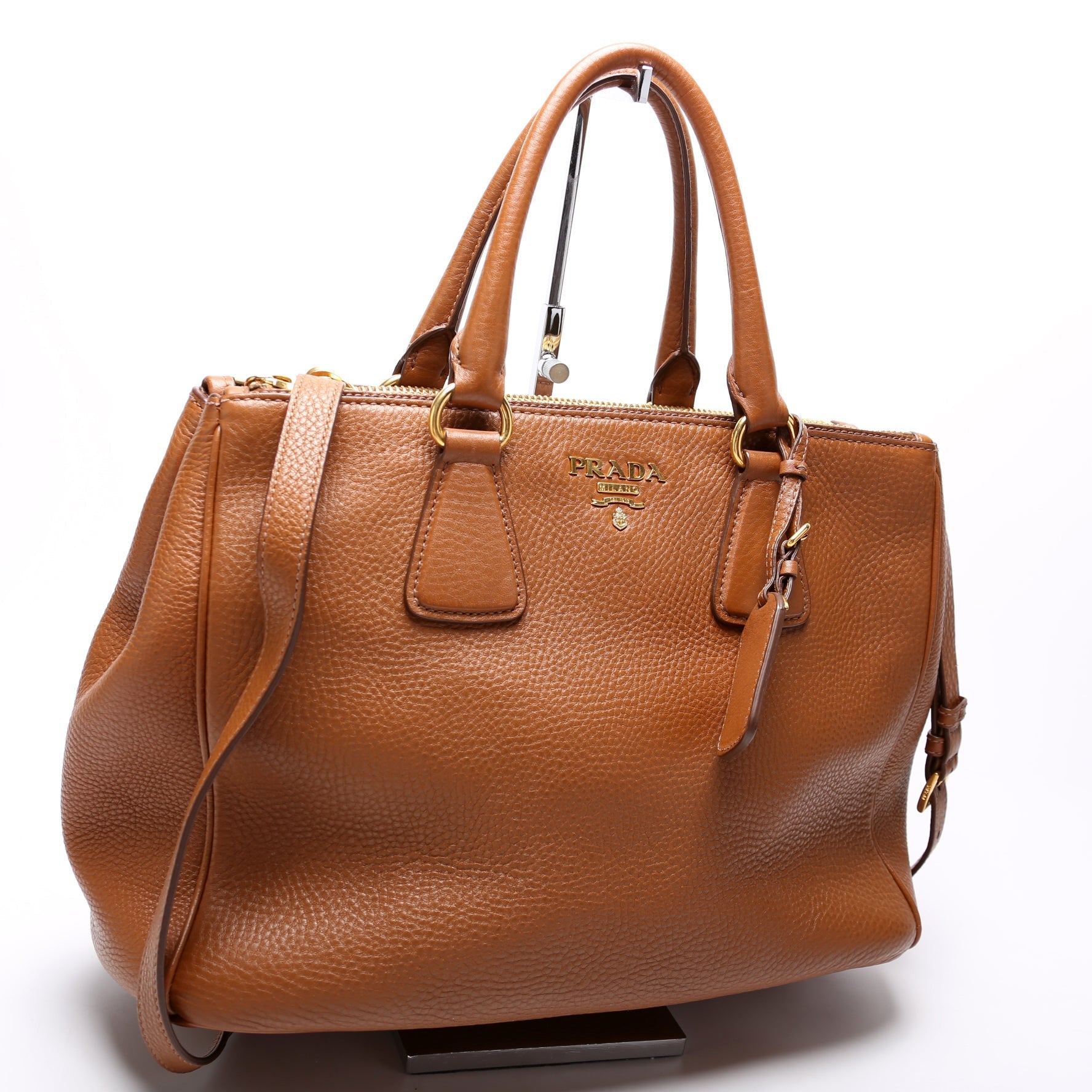 Prada Vitello Daino Double Zip Tote BN2420 Bag