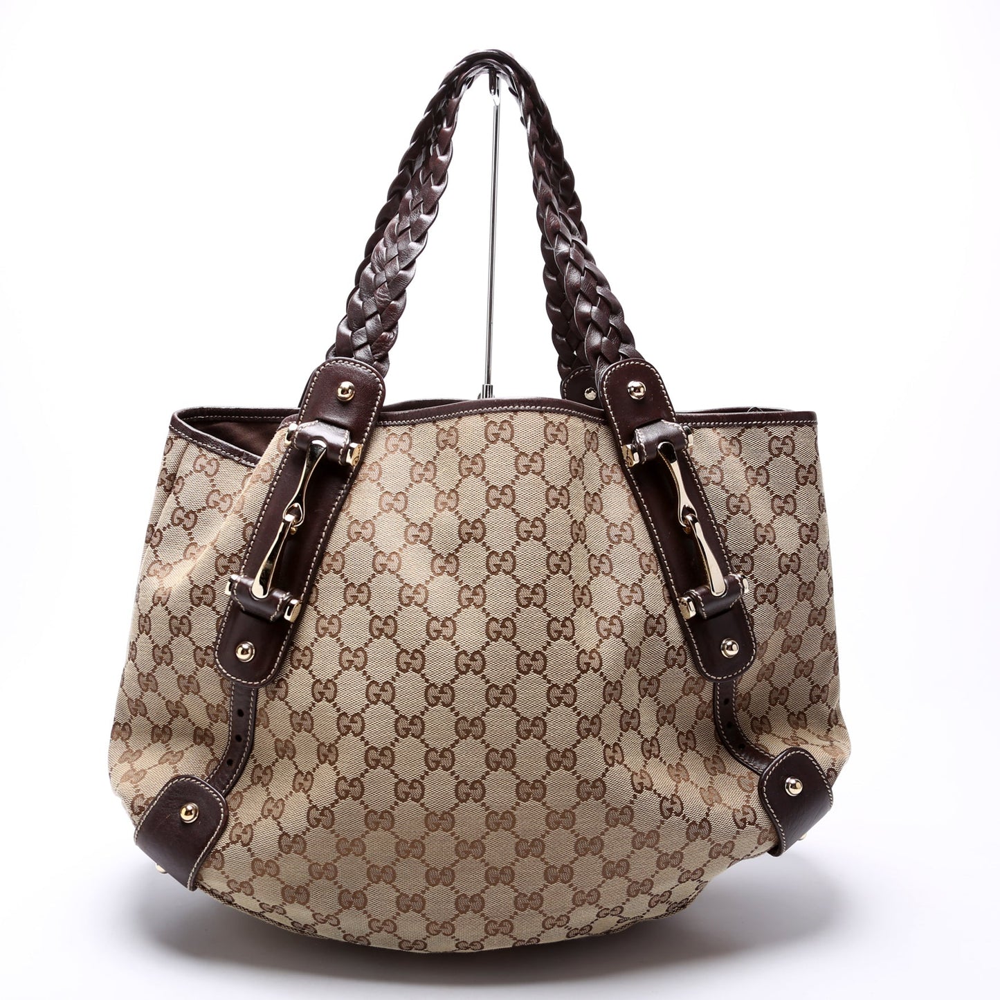 Gucci 137621 GG Canvas Pelham Hobo Bag
