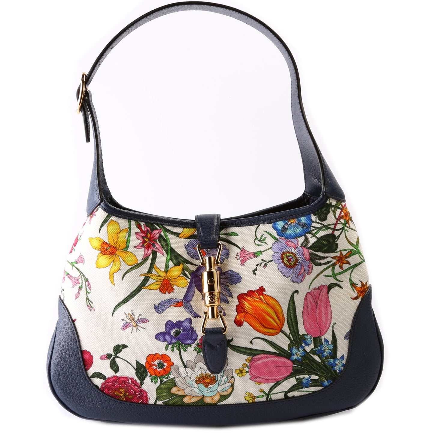Gucci 550152 Jackie Medium Flora Canvas Hobo Bag