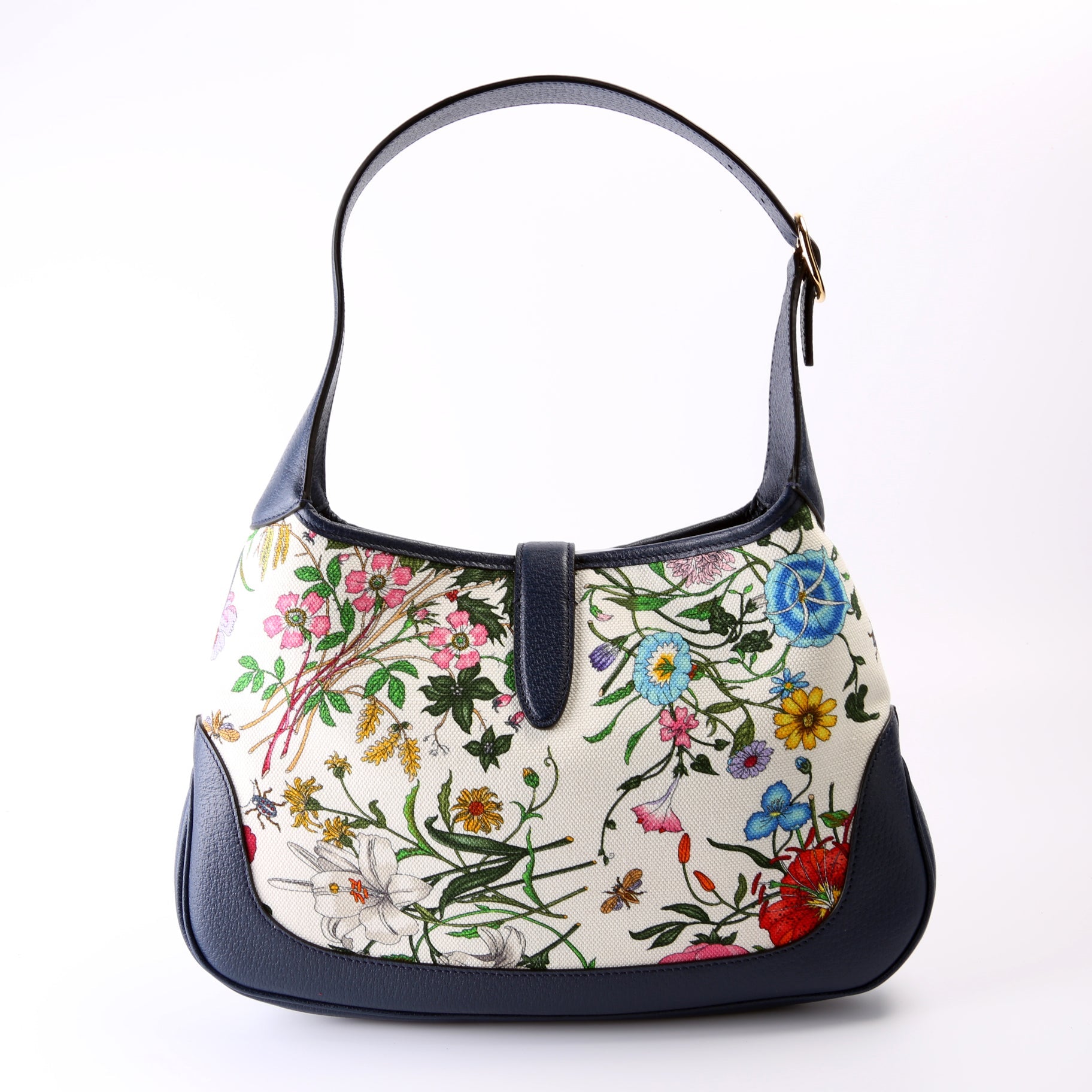 Gucci 550152 Jackie Medium Flora Canvas Hobo Bag