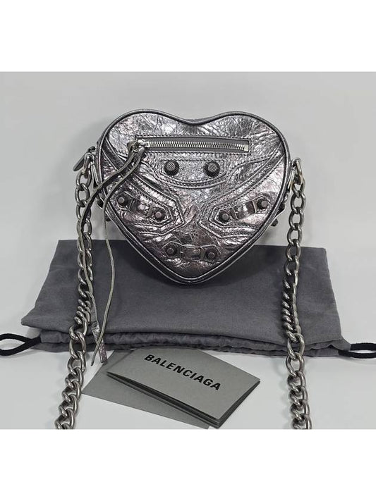 Luxury Balenciaga Trending 2026 Lecagol heart chain shoulder bag