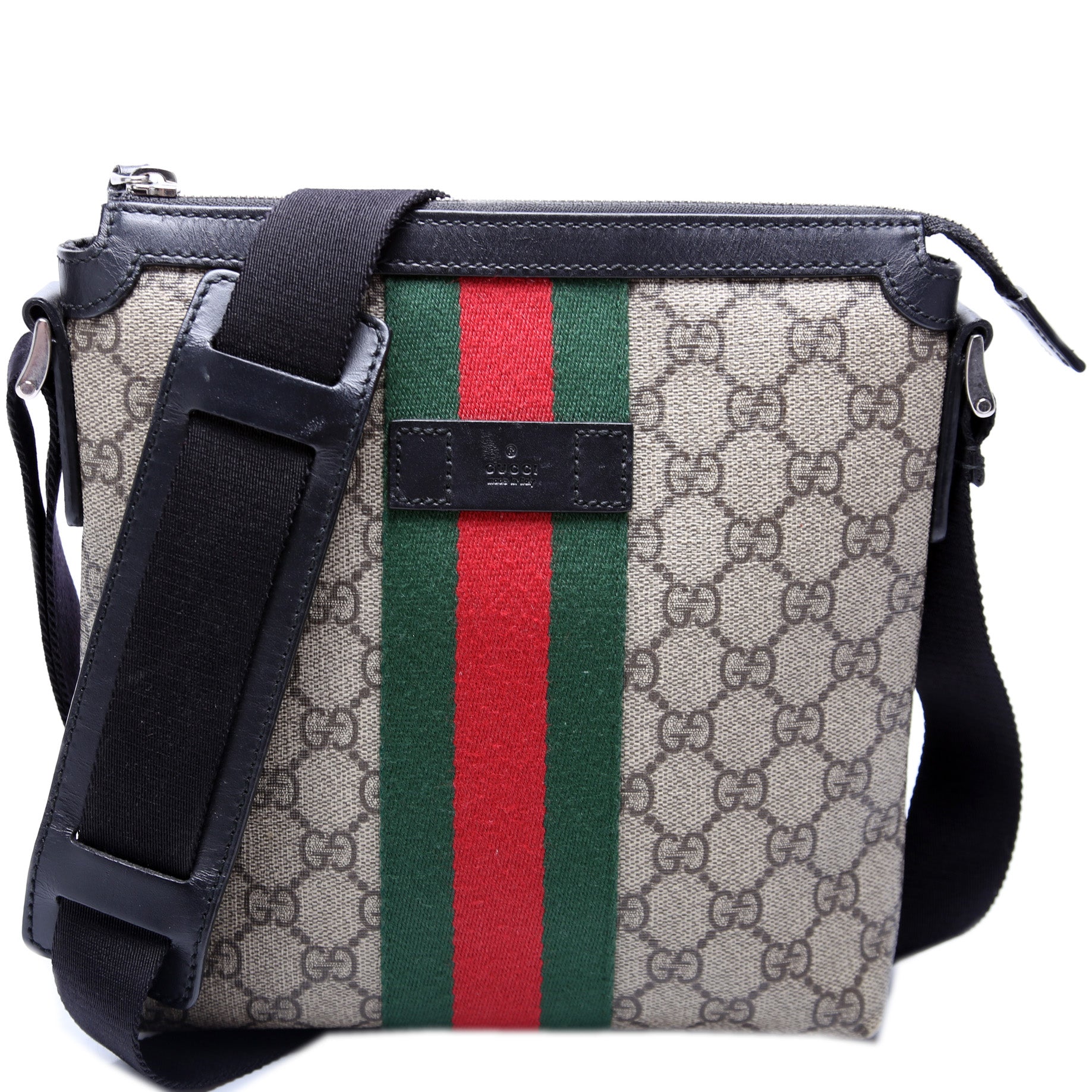 Gucci 471454 GG Supreme Web Messenger Bag