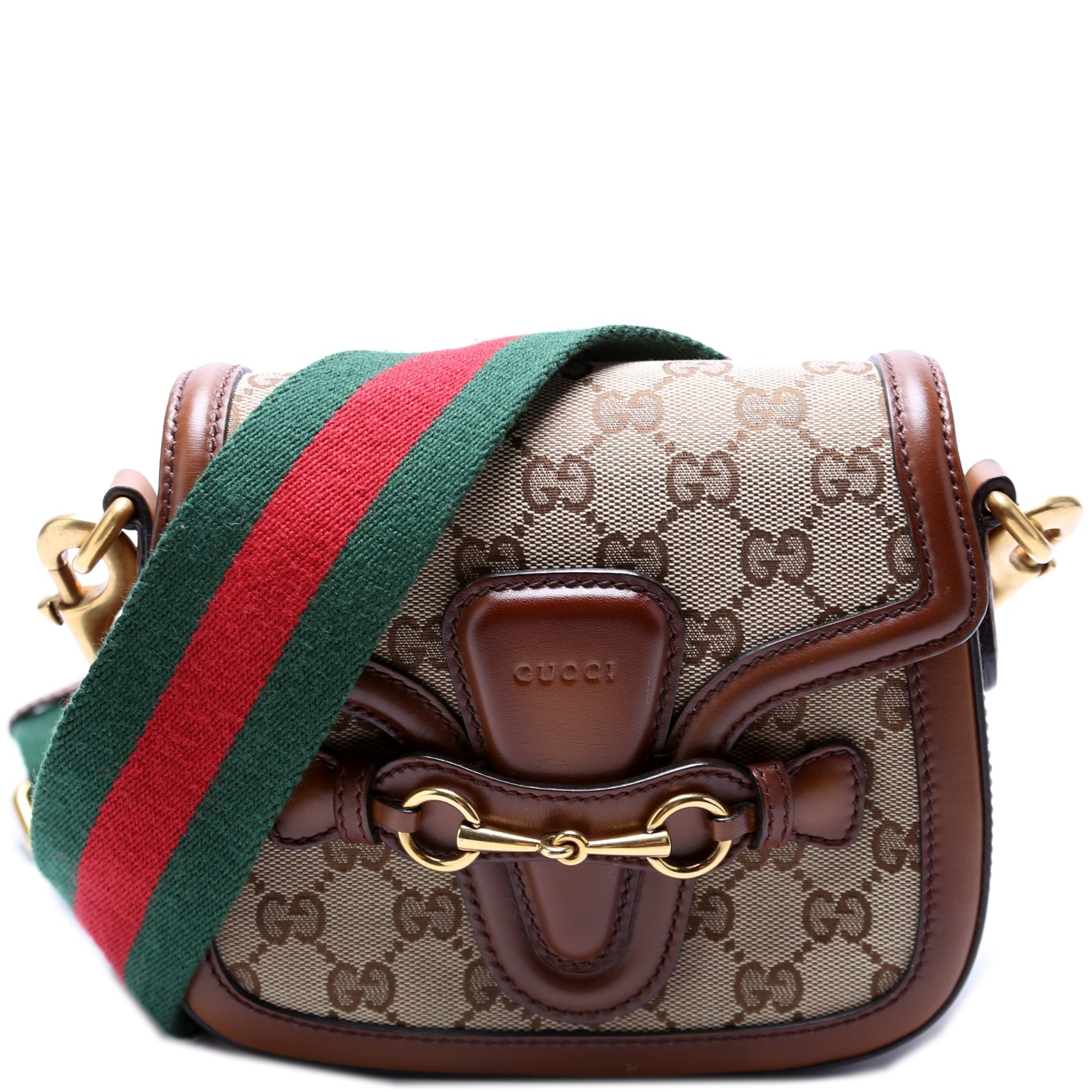 Gucci 384821 GG Canvas Lady Web Small Shoulder Bag