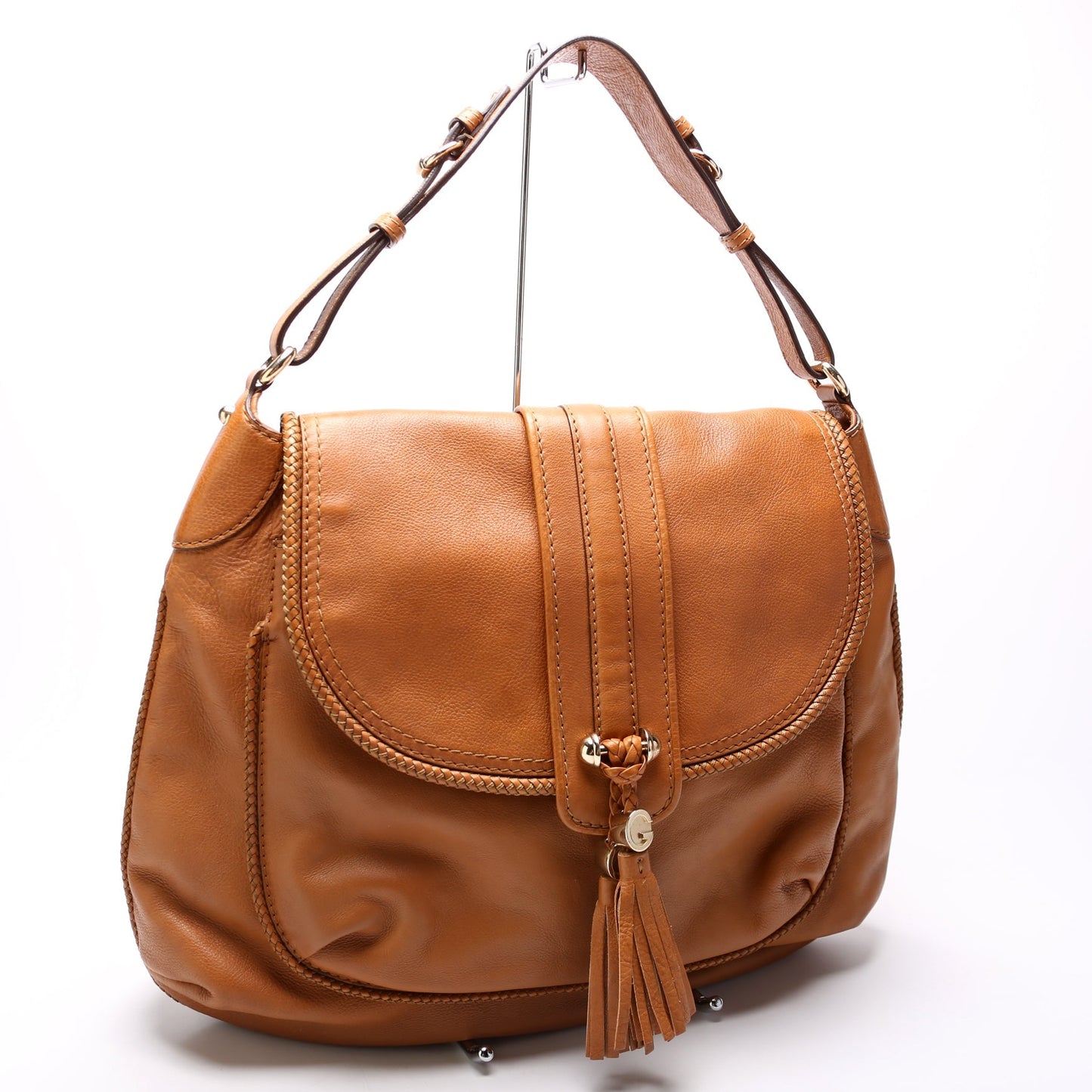 Gucci 257021 Leather Marrakech Flap Hobo Bag