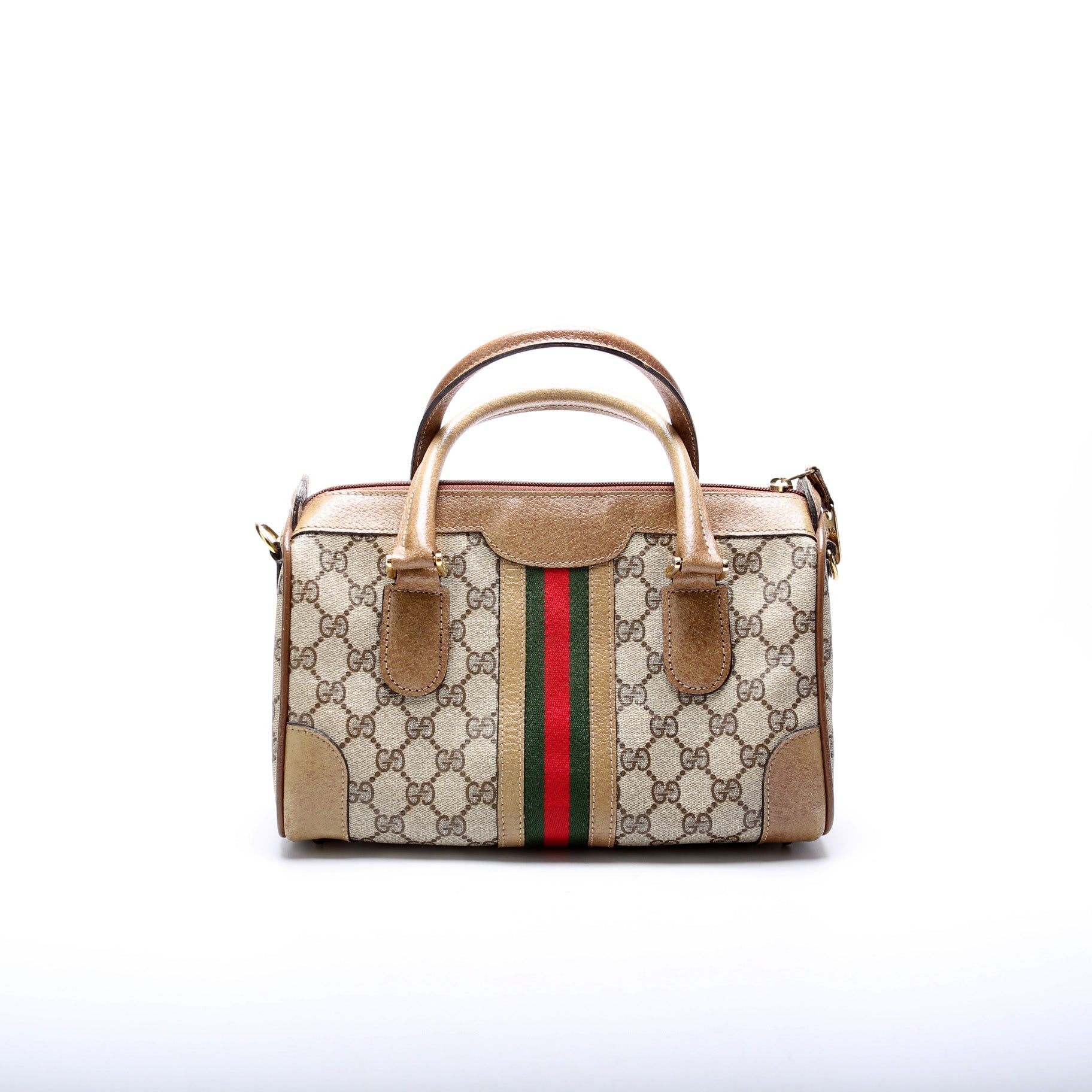 Gucci GG Supreme Web Boston Bag