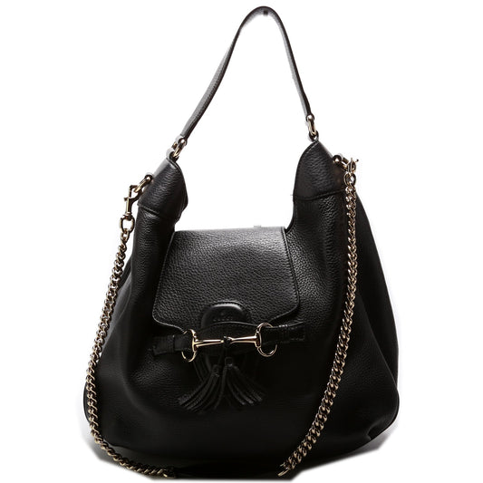Gucci 322226 Emily Leather Hobo Bag