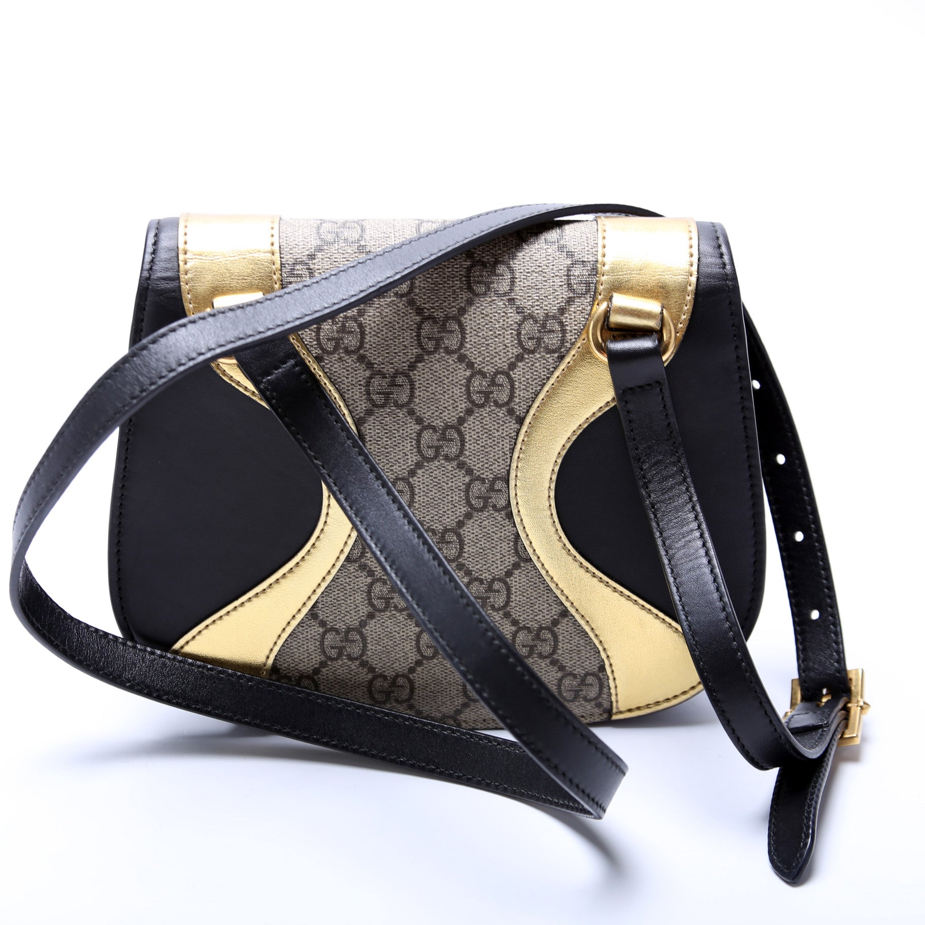 Gucci 500781 GG Supreme Calfskin Osiride Shoulder Bag
