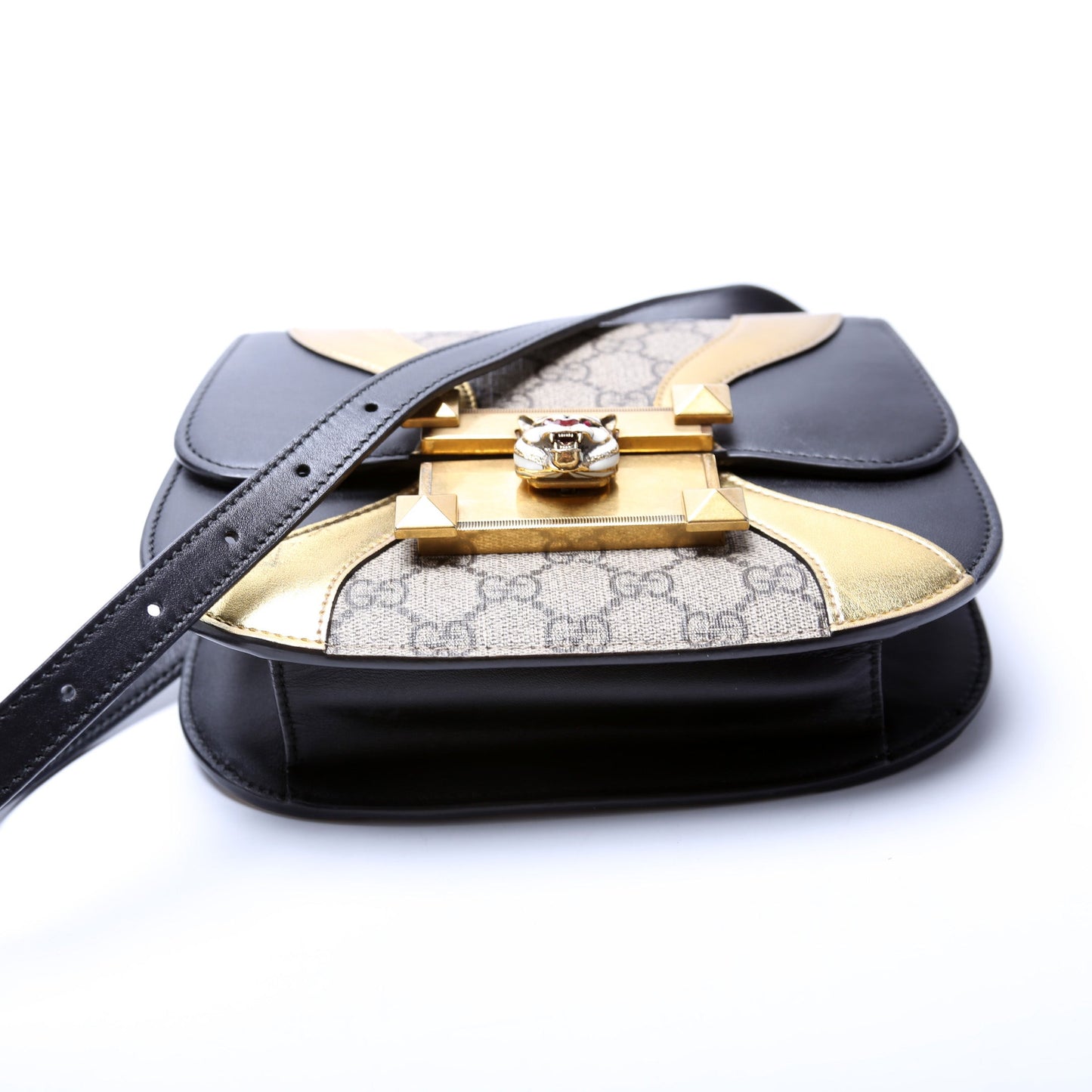 Gucci 500781 GG Supreme Calfskin Osiride Shoulder Bag