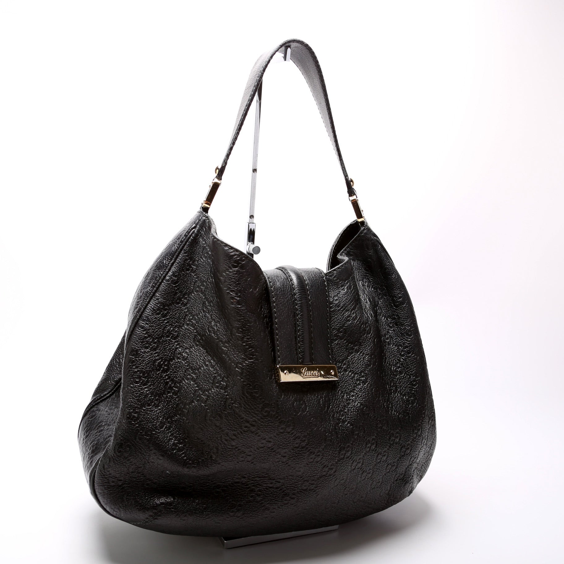 Gucci 233604 GG Leather Large Hobo Bag