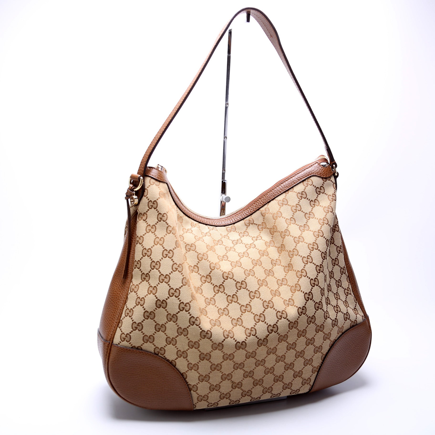 Gucci 449244 GG Canvas Bree Hobo Bag
