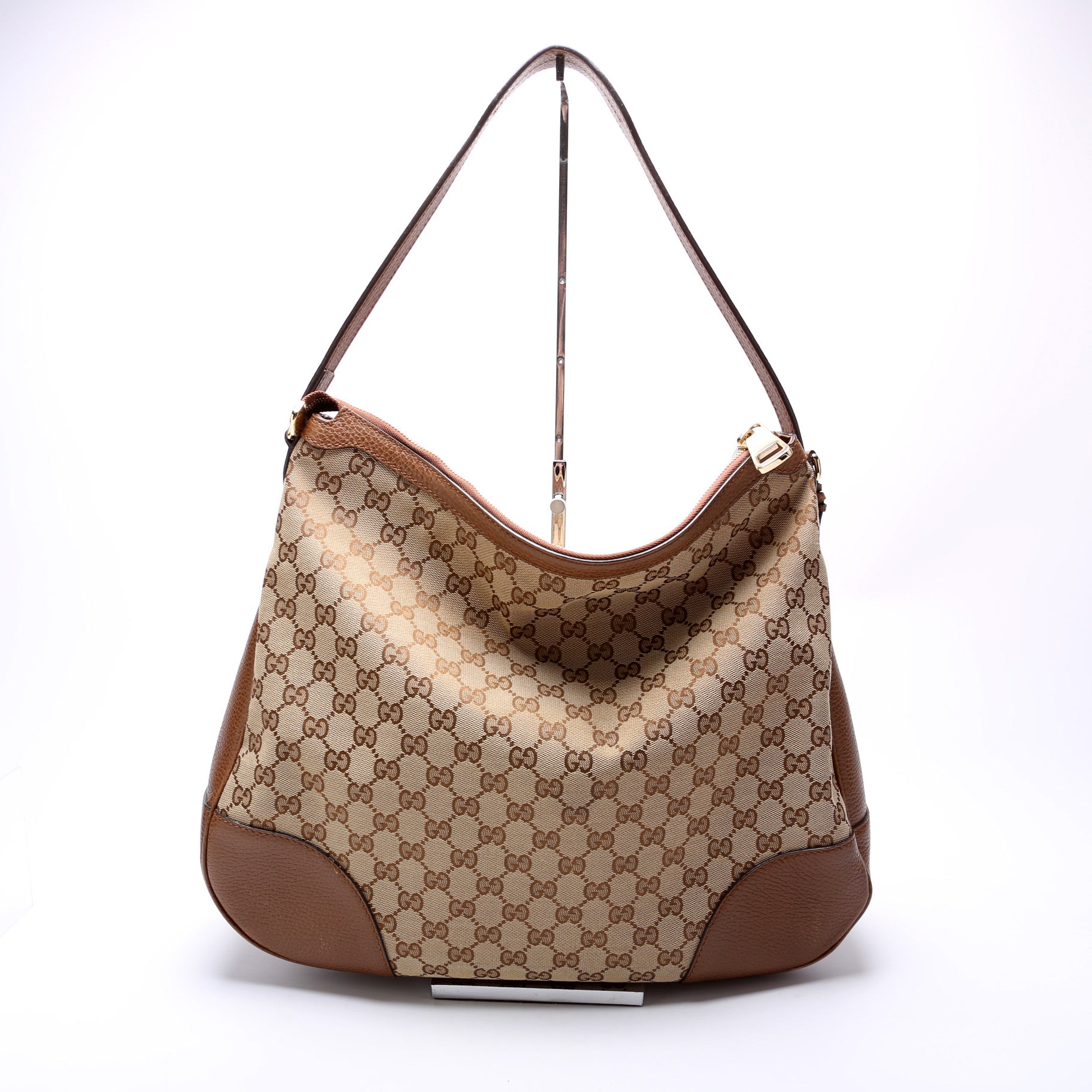 Gucci 449244 GG Canvas Bree Hobo Bag