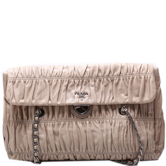 Prada Nappa Gaufre Chain Shoulder Flap Bag