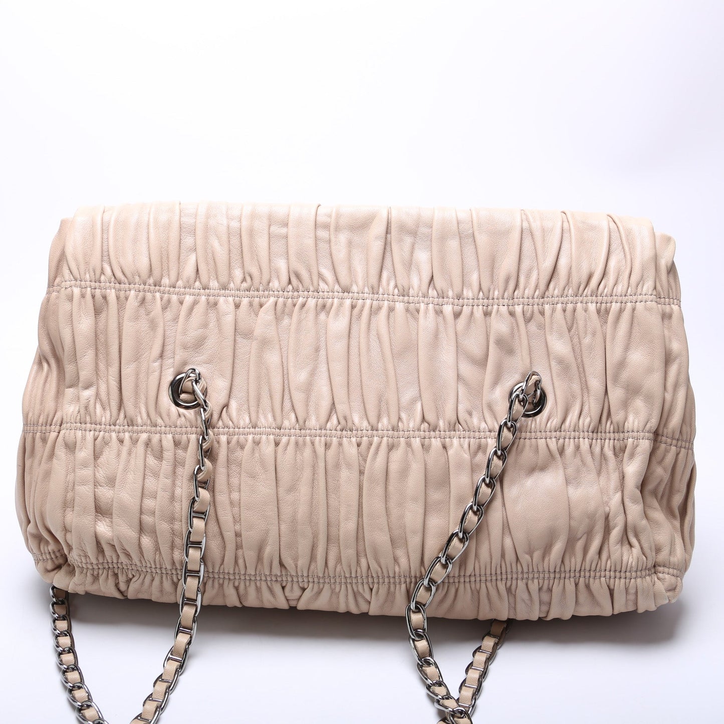 Prada Nappa Gaufre Chain Shoulder Flap Bag
