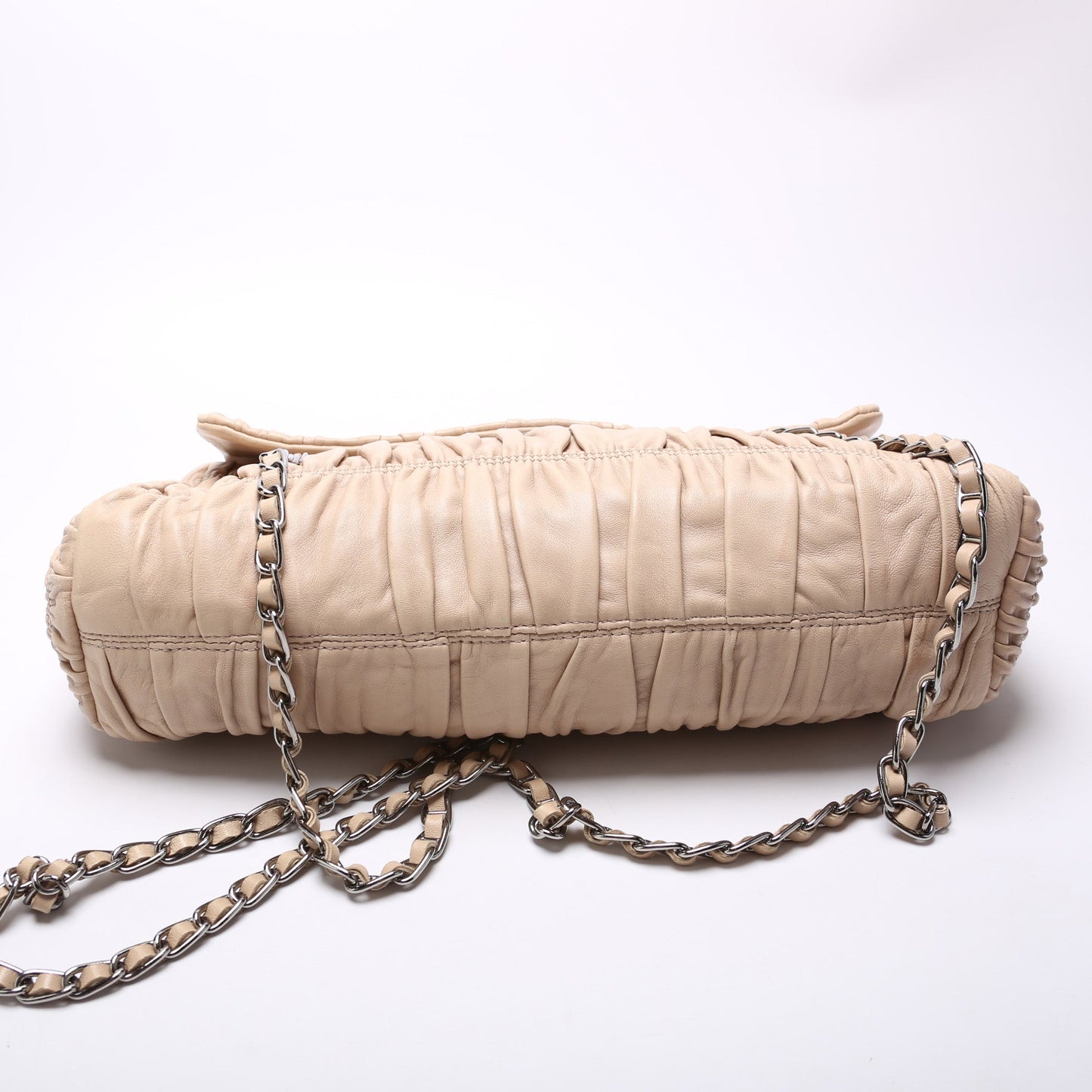 Prada Nappa Gaufre Chain Shoulder Flap Bag