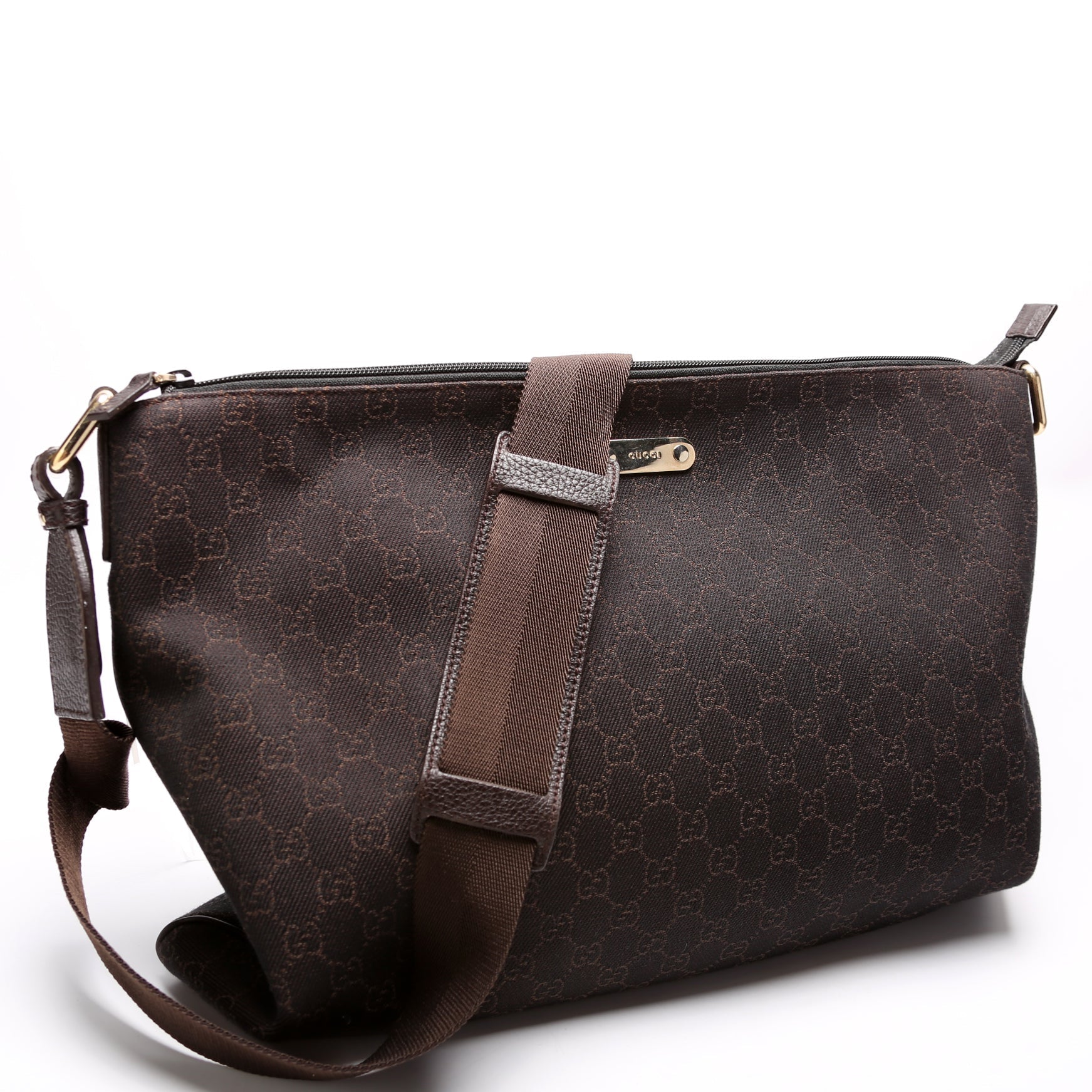 Gucci 190628 GG Canvas Messenger Bag