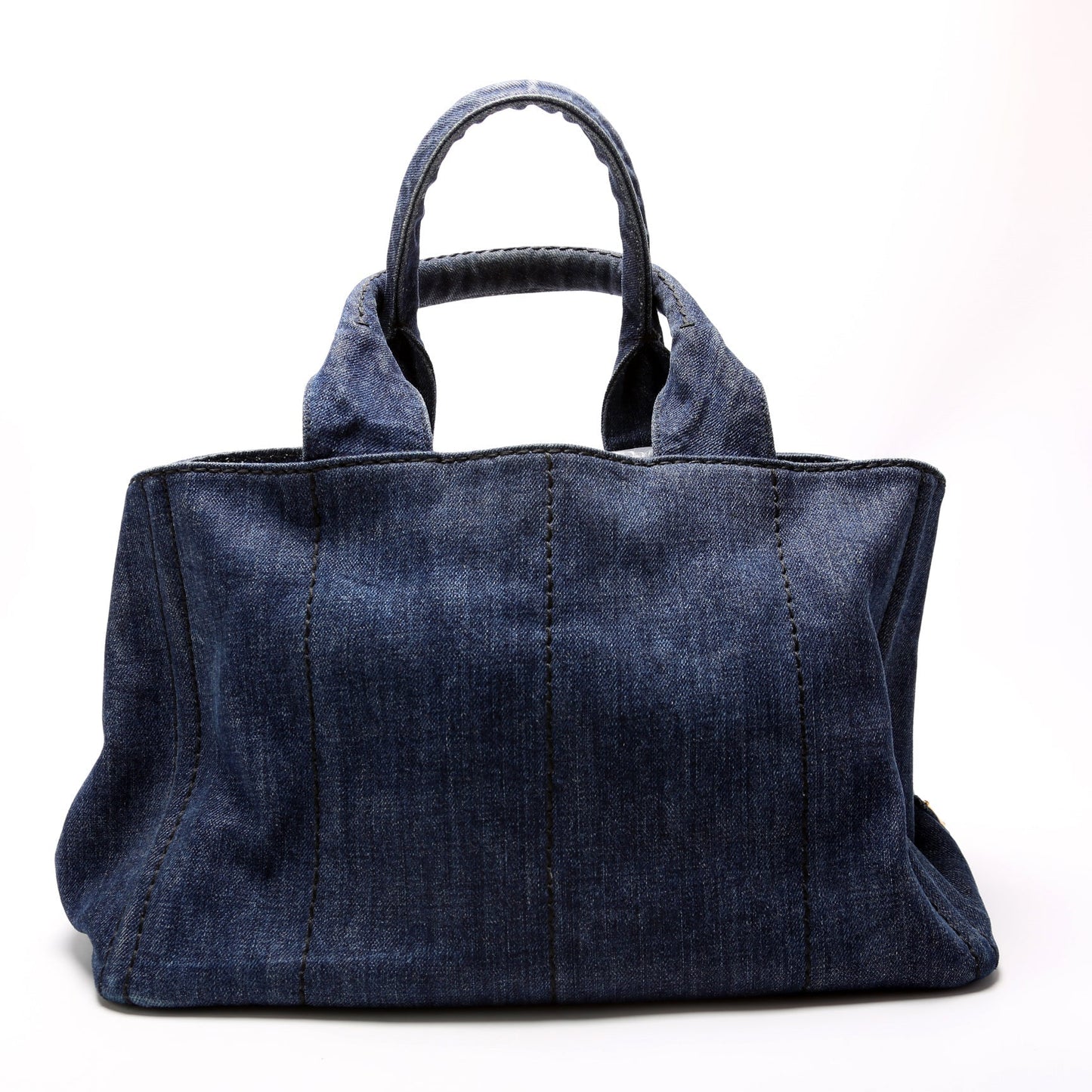 Prada Canapa Denim Canvas Large Tote Bag - Style 2