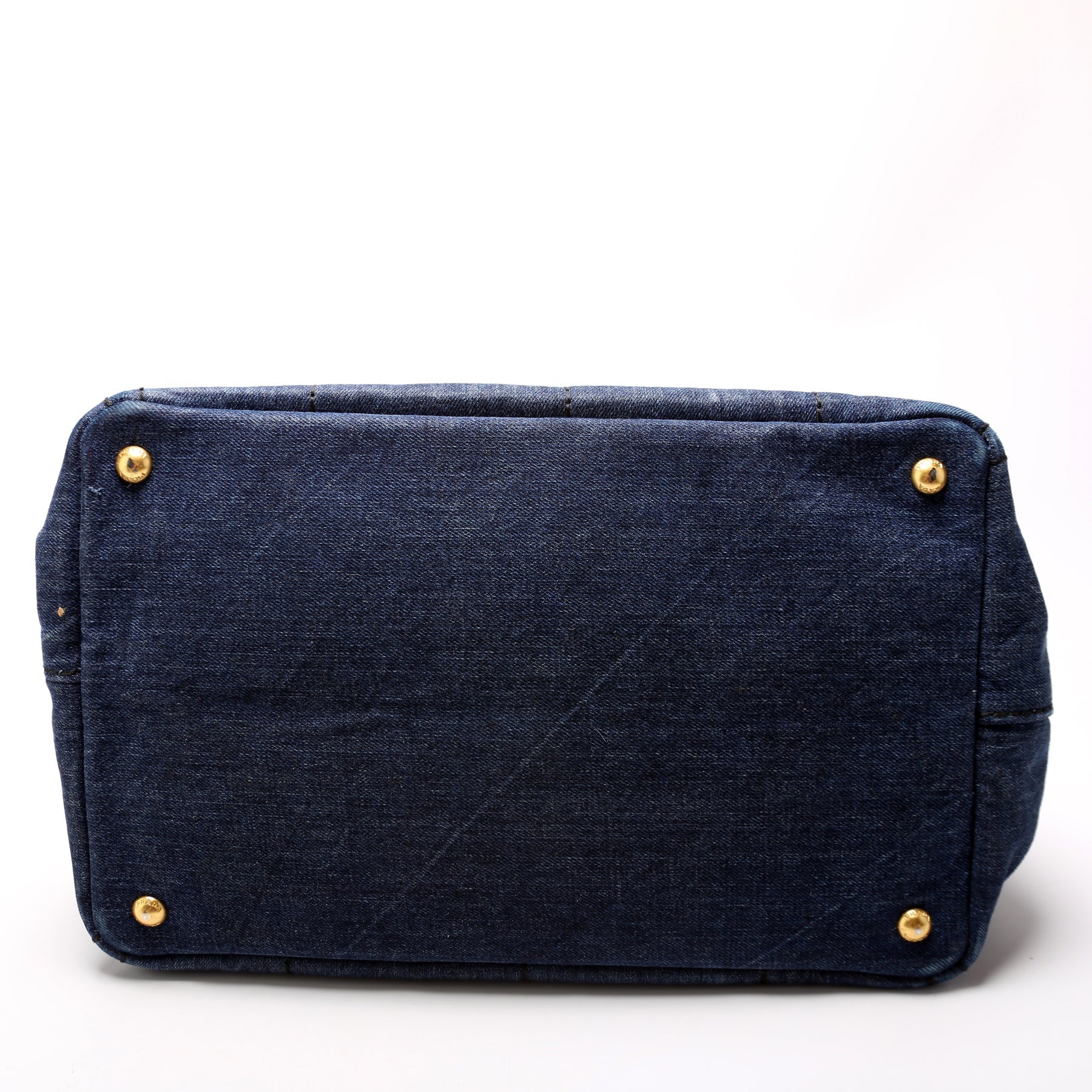 Prada Canapa Denim Canvas Large Tote Bag - Style 2