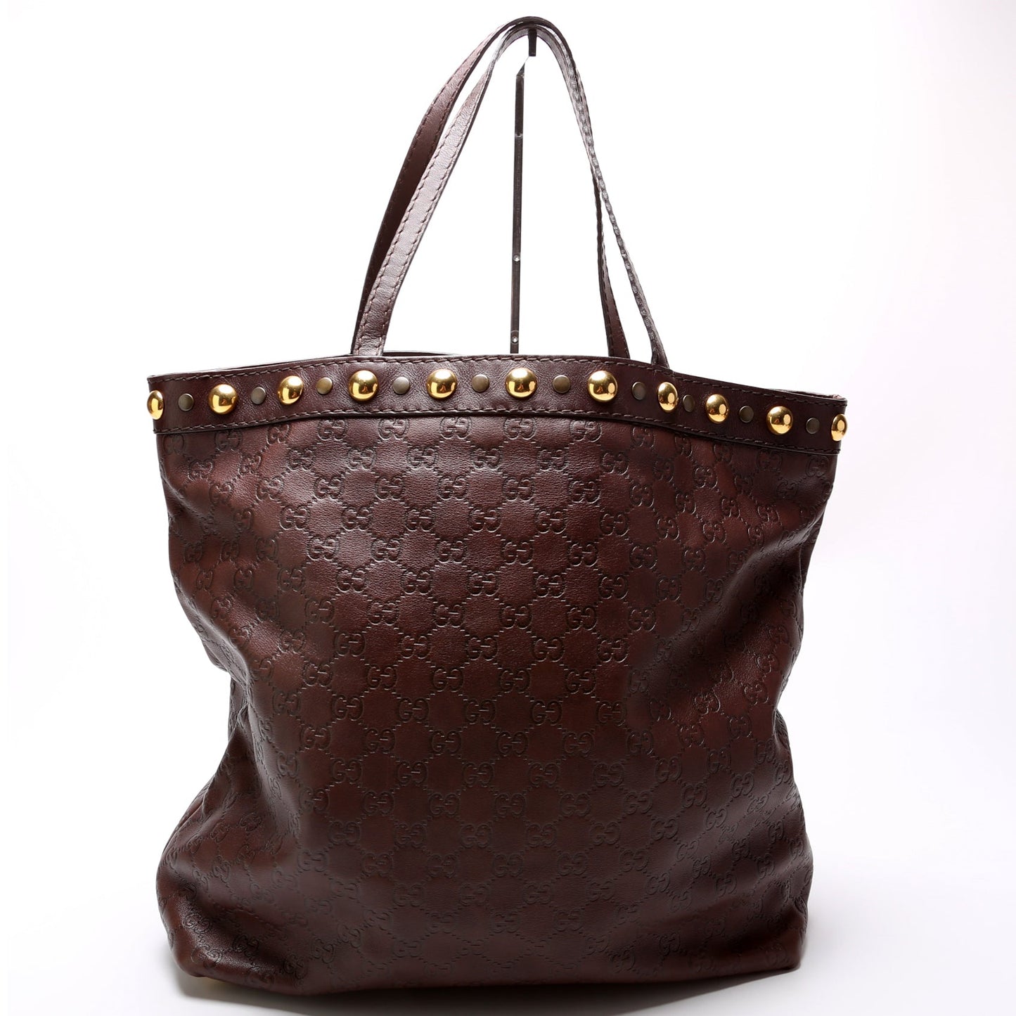 Gucci 208940 Leather Large Babouska Vertical Shopping Tote Bag